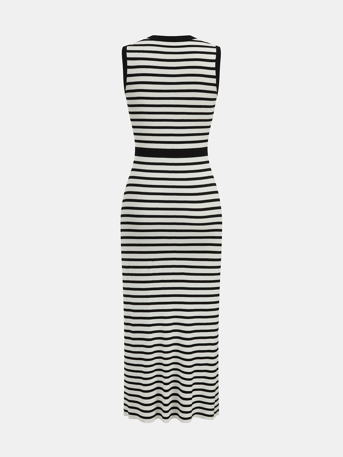 Striped Knit Bodycon Midi Dress Women's Casual Workwear Essentials