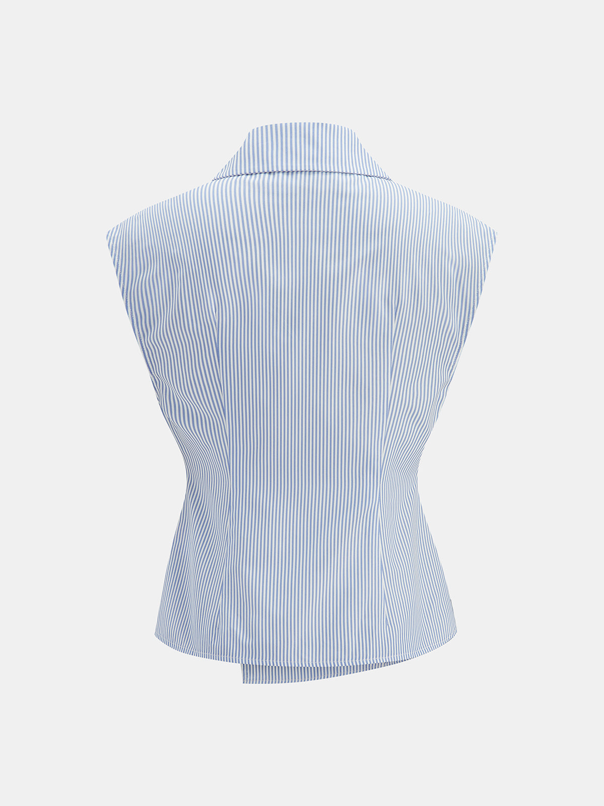 Striped Lapel Single Button Blouse for Women Casual Work Wear