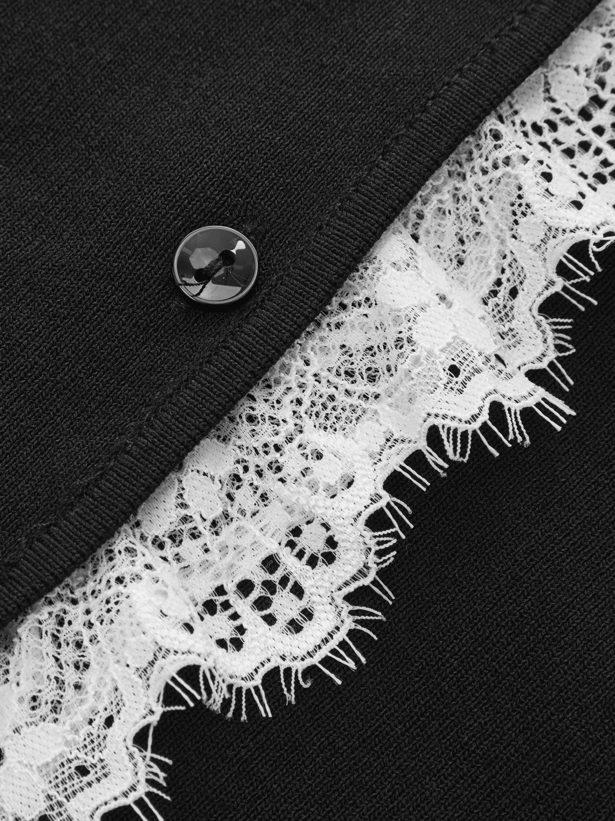 Lace Trim V Neck Knit Vest Casual Layering Piece