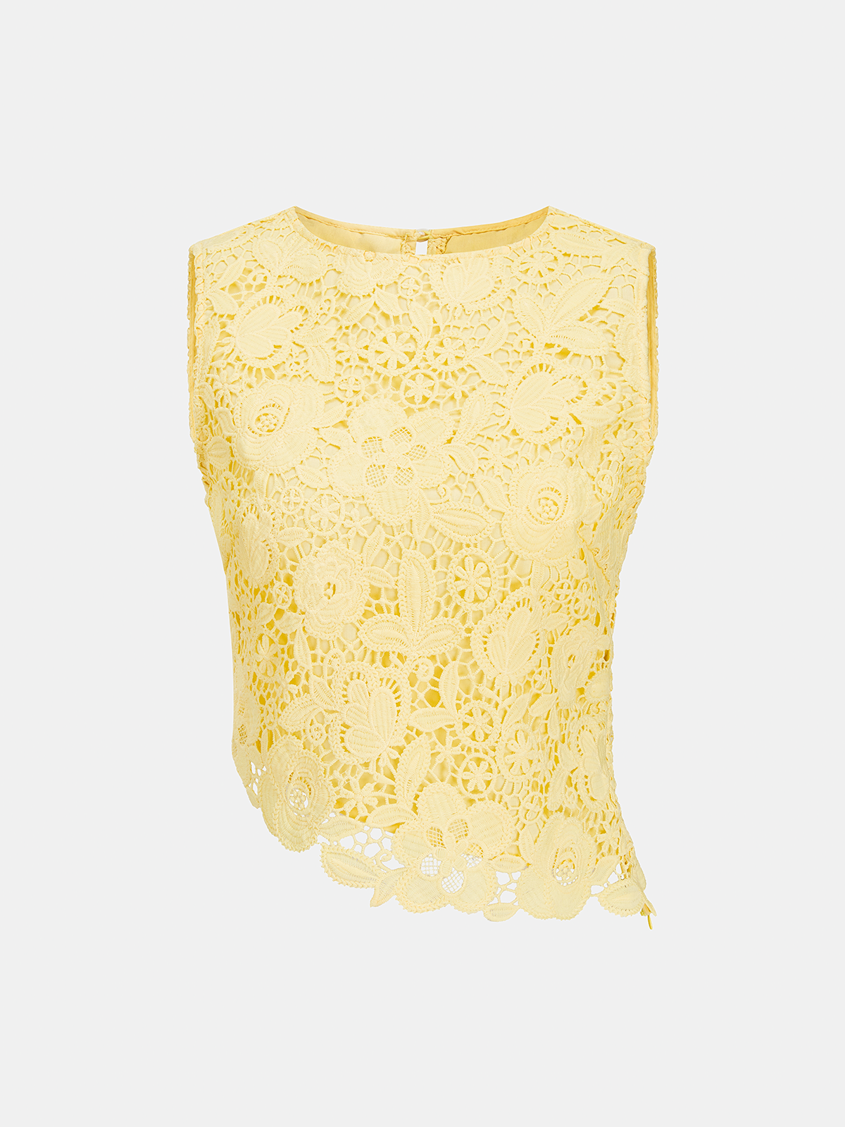 Guipure Lace Sleeveless Top & Pants Set Elegant Evening Wear