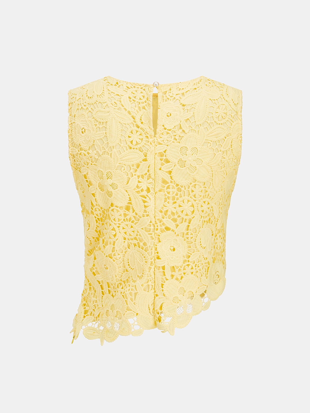 Guipure Lace Sleeveless Top & Pants Set Elegant Evening Wear