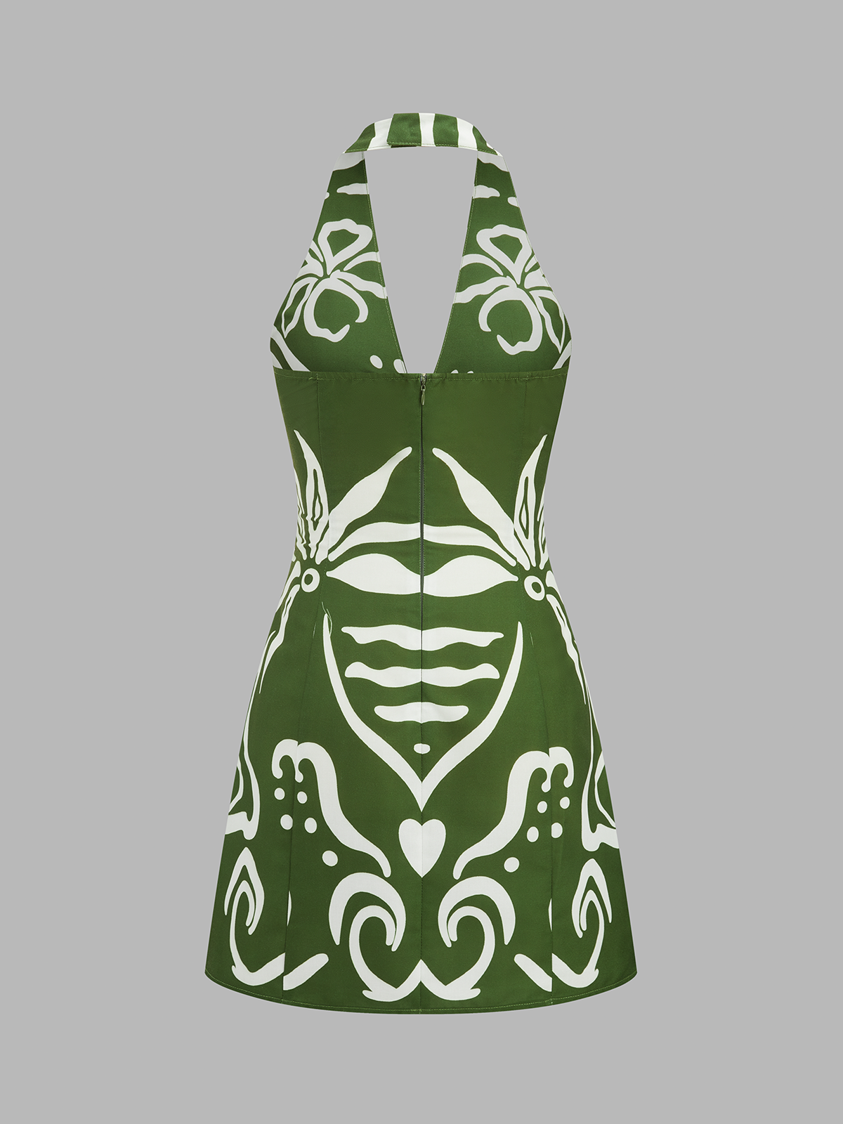 Printed Halter Cut Out Mini Dress for Women Casual Summer Style