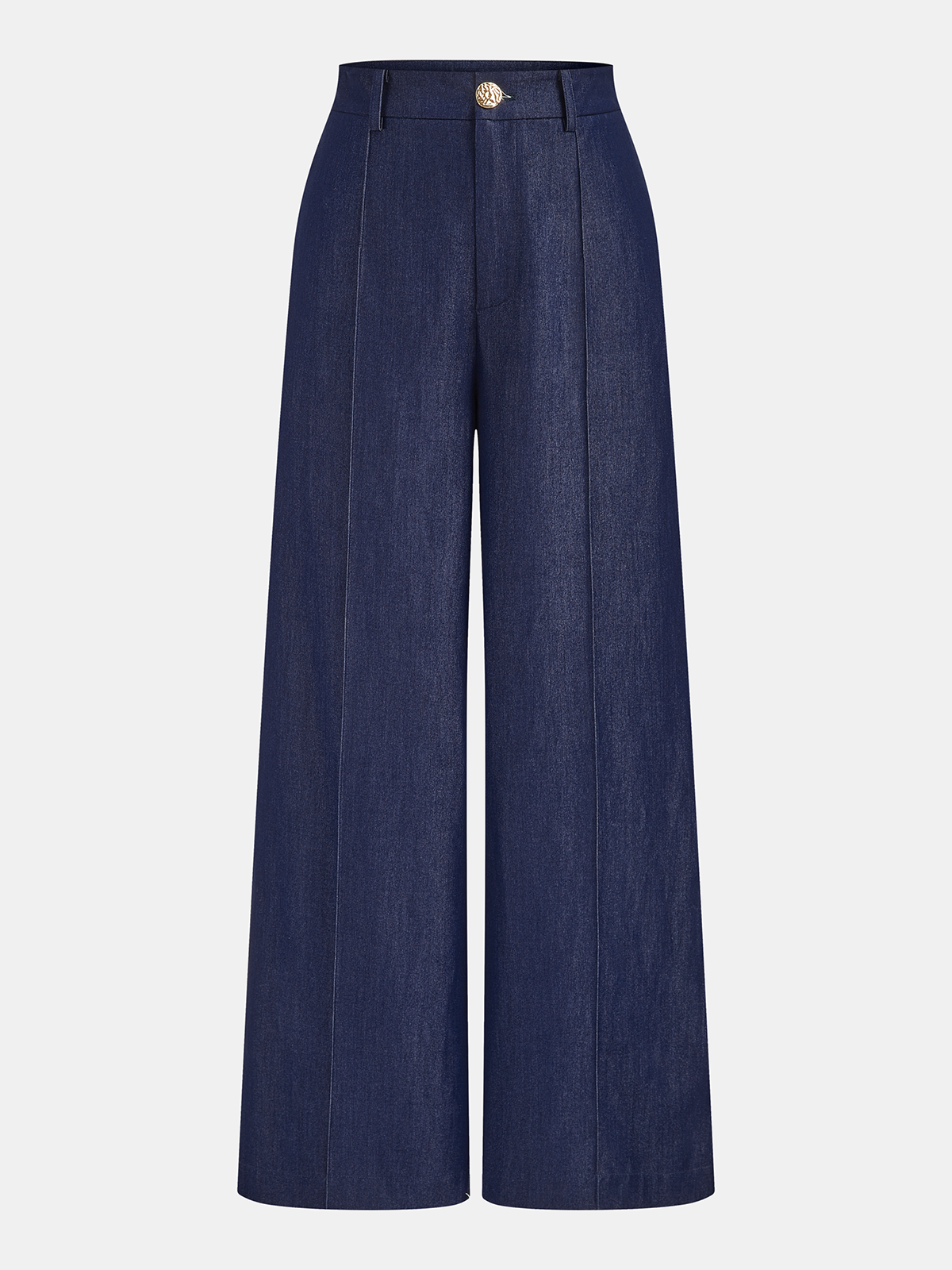 Metal Frog Button Halter Neck Pants Set for Women Casual Wear