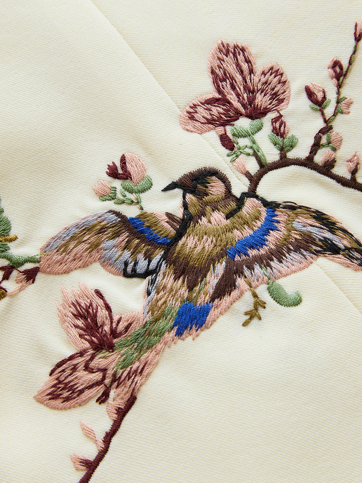 Floral Bird Embroidered Vest & Shorts Set for Toddlers and Kids