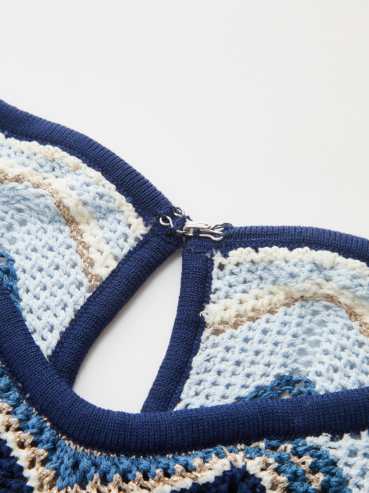 Zigzag Wave Crochet Sleeveless Knit Tank Top for Summer Casual Wear
