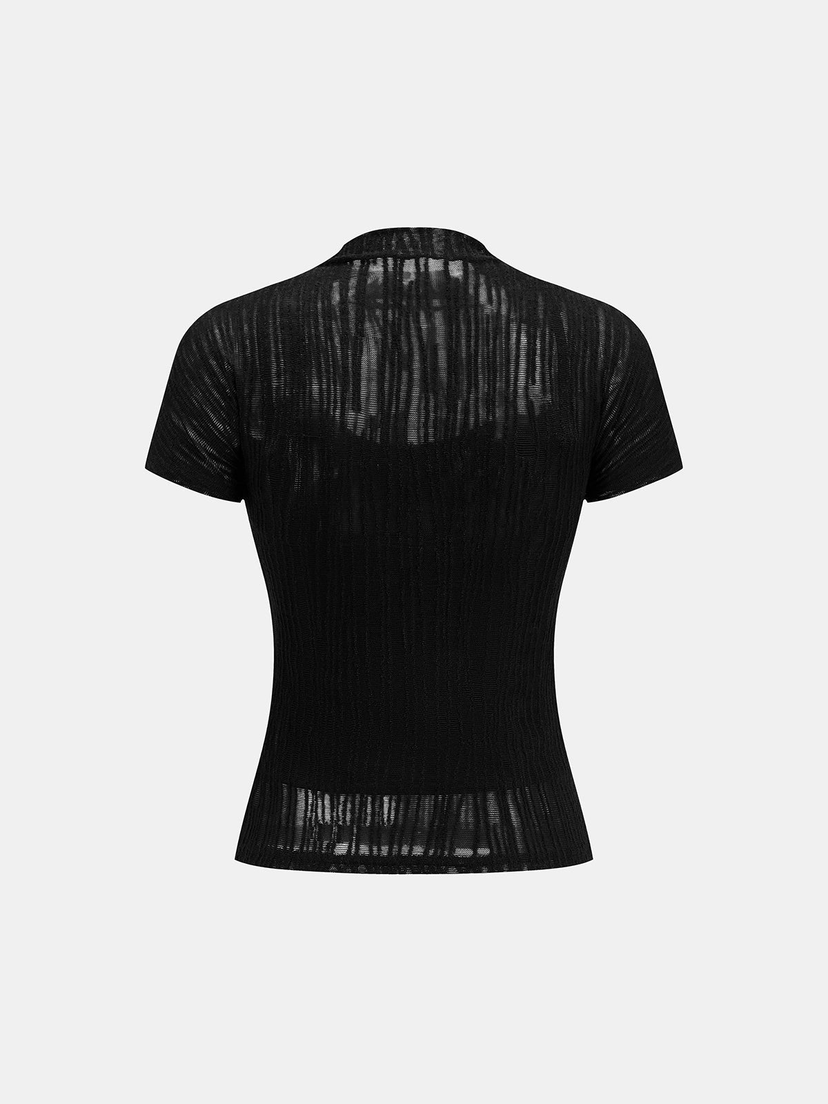 Sheer Mock Neck Top & Cami Top Two Piece Set for Women Layered Look