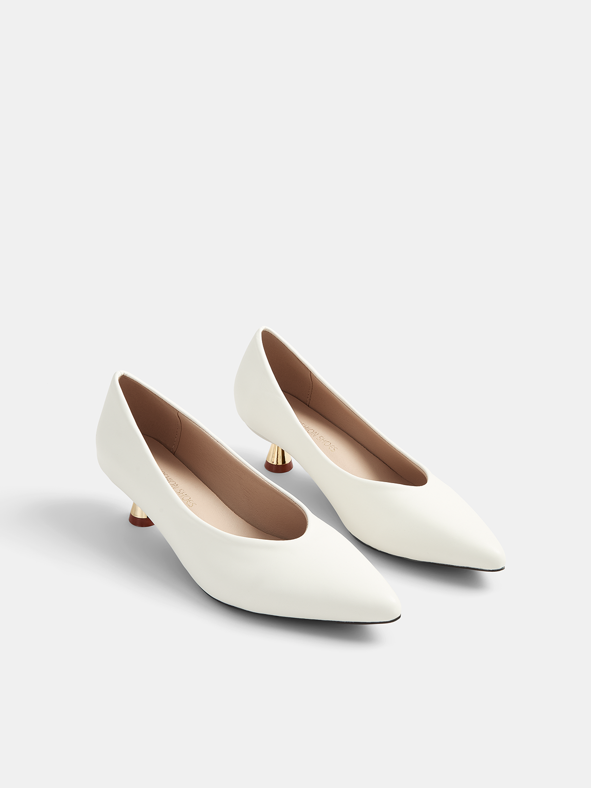 "Stylish Women's Pointed Toe Kitten Heel Pumps, Classic Design"