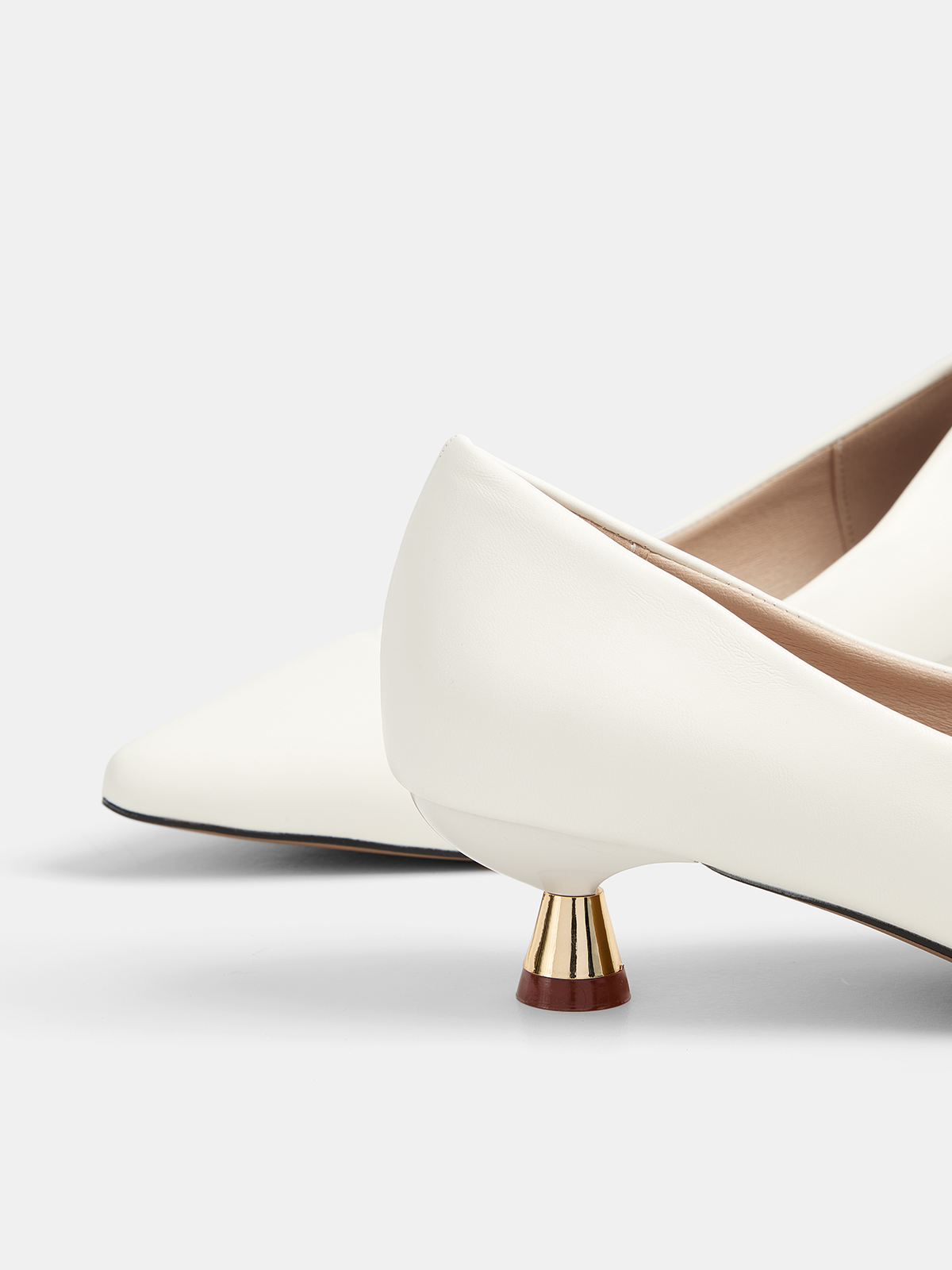 "Stylish Women's Pointed Toe Kitten Heel Pumps, Classic Design"