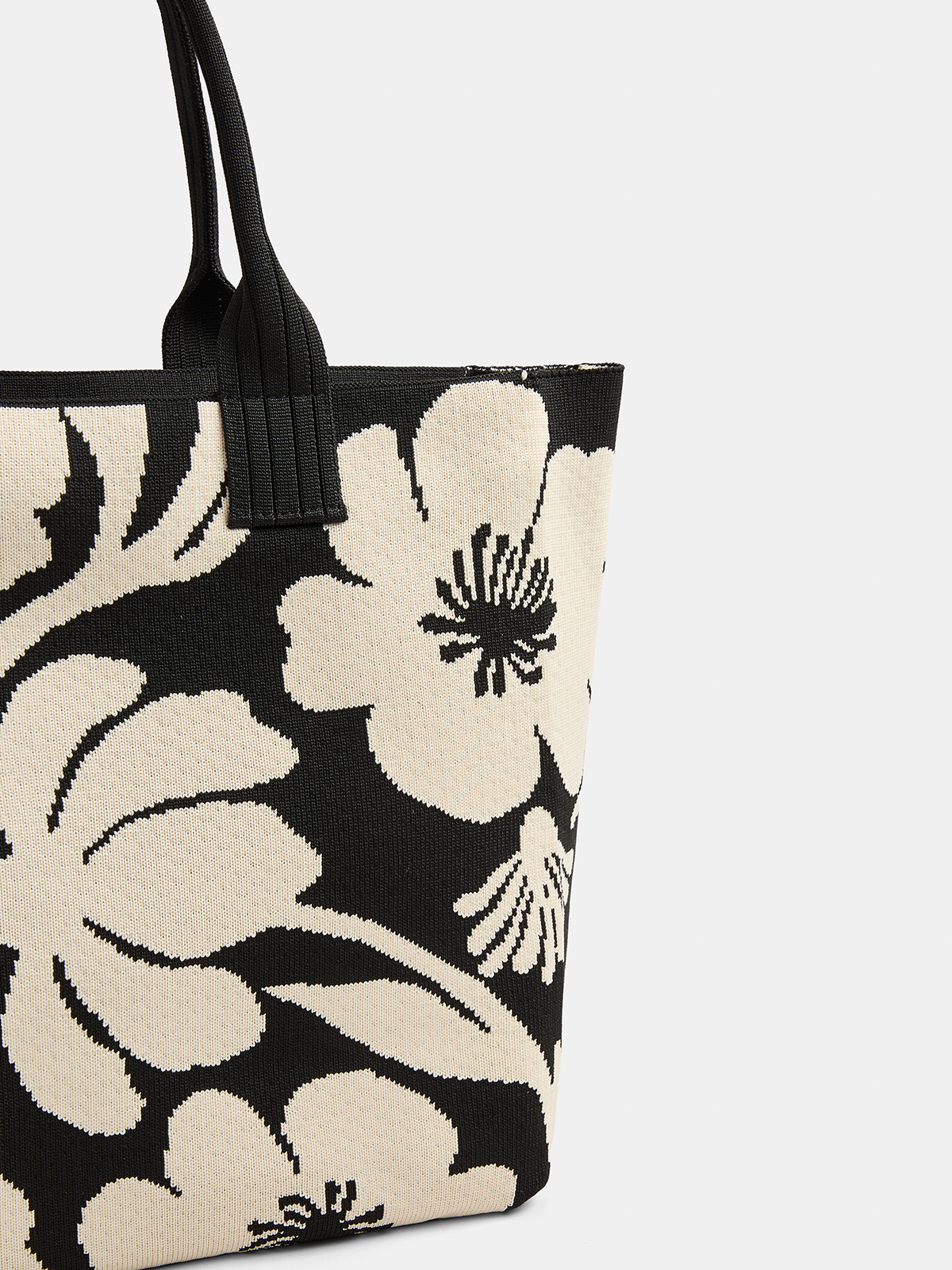 Flower Pattern Large Tote Bag Spacious Durable Everyday Use