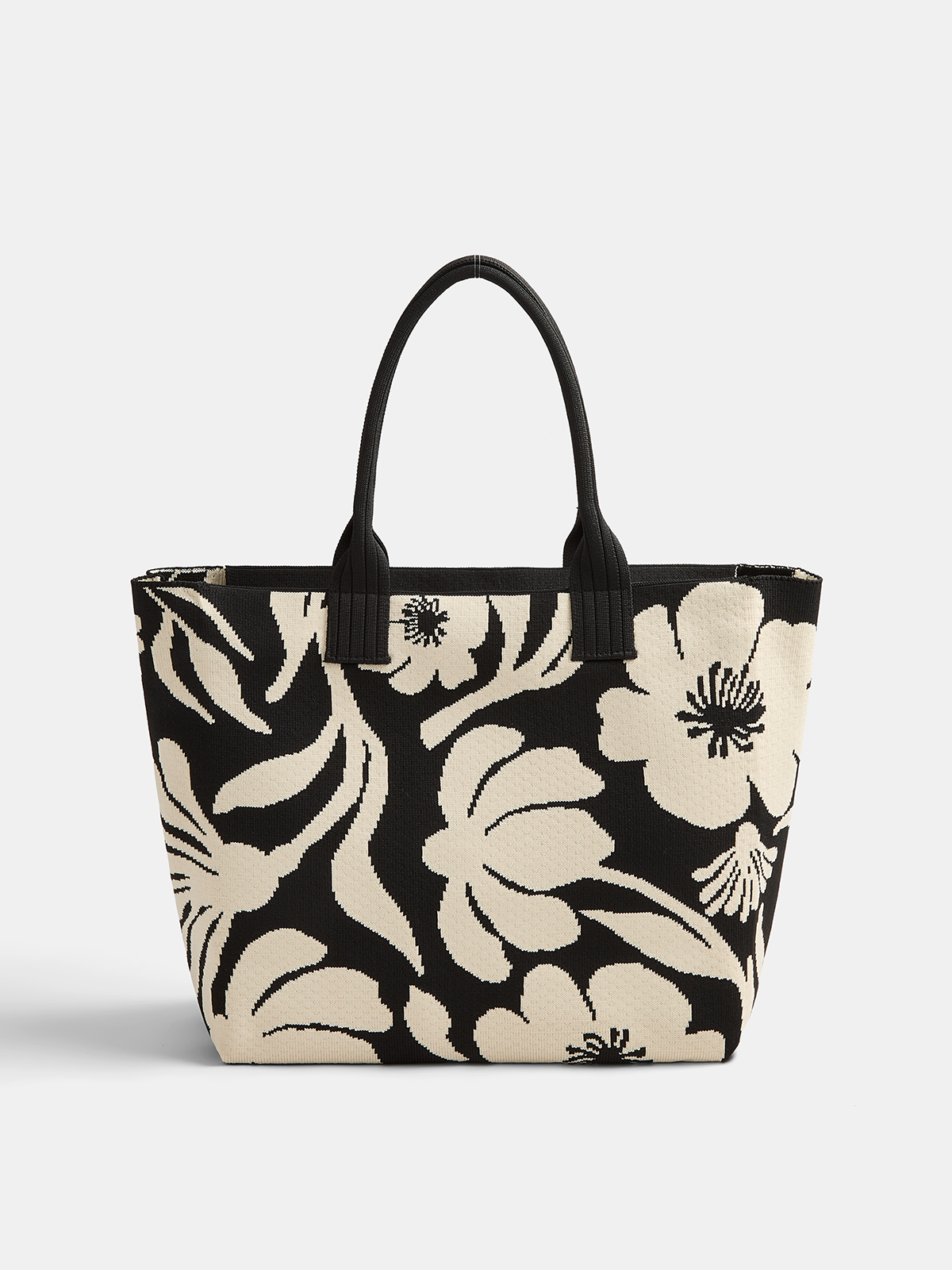 Flower Pattern Large Tote Bag Spacious Durable Everyday Use