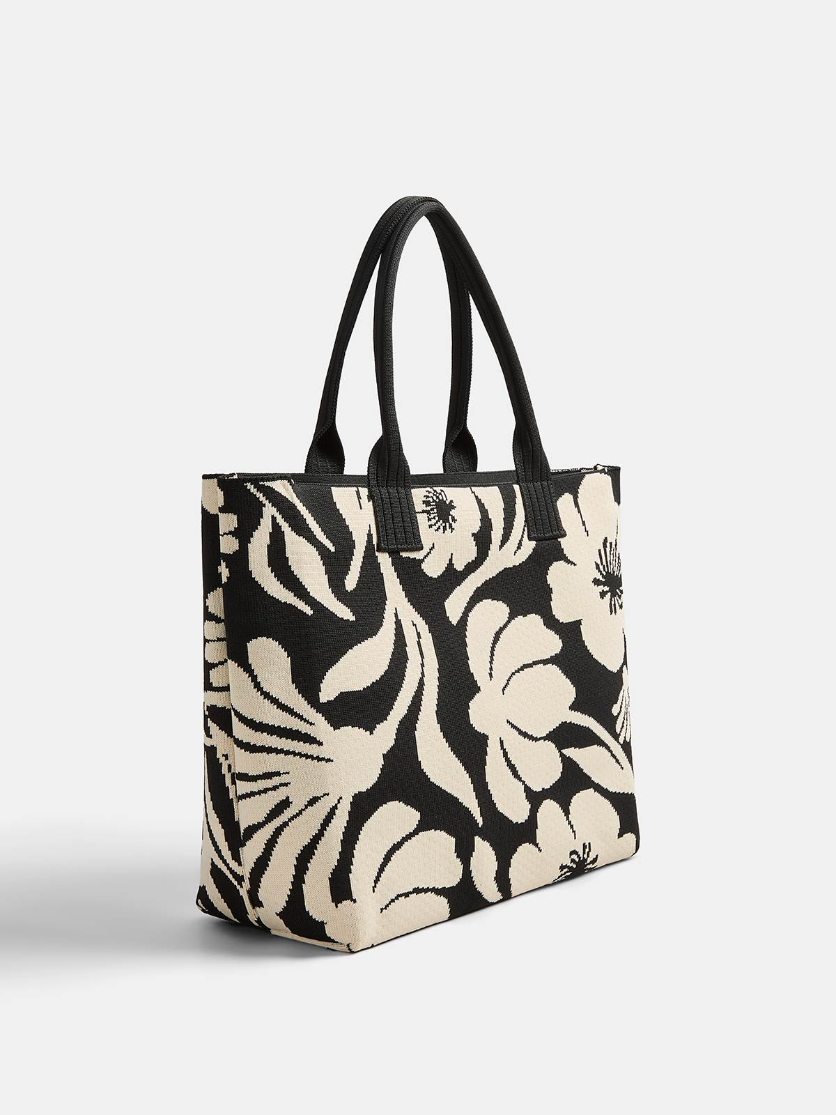 Flower Pattern Large Tote Bag Spacious Durable Everyday Use