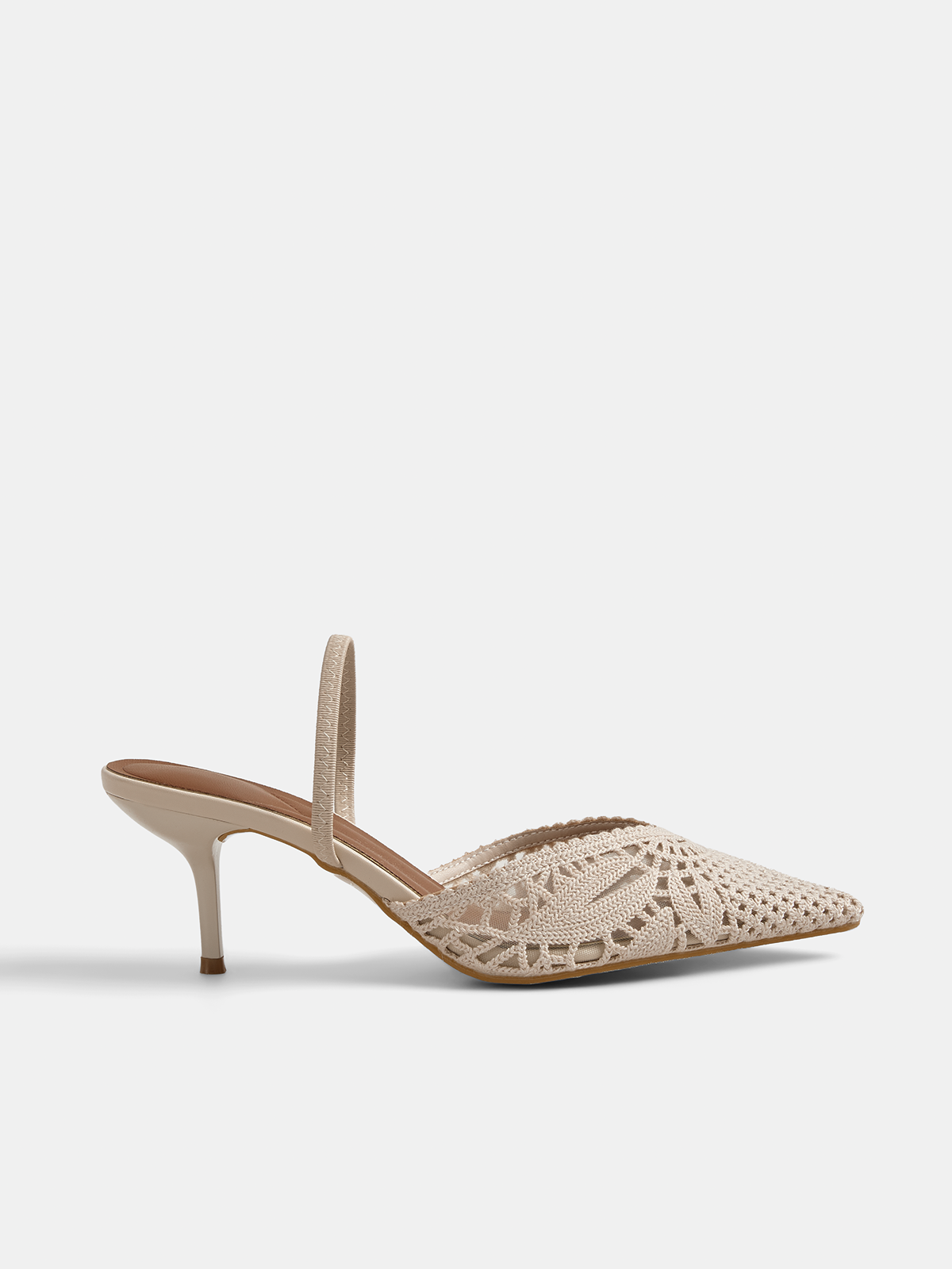 Crochet Pointed Toe Stiletto Heels for Elegant Occasions