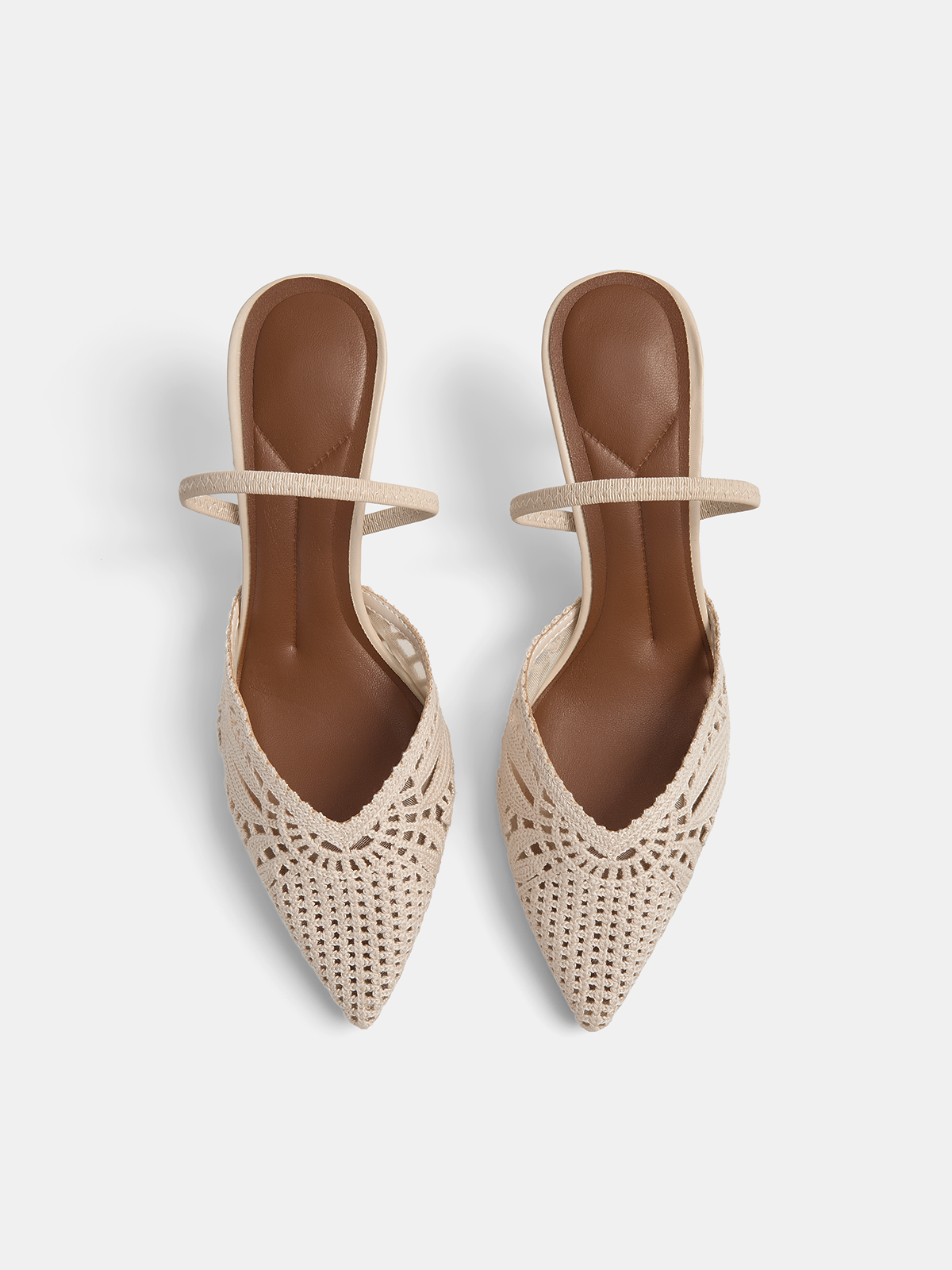 Crochet Pointed Toe Stiletto Heels for Elegant Occasions