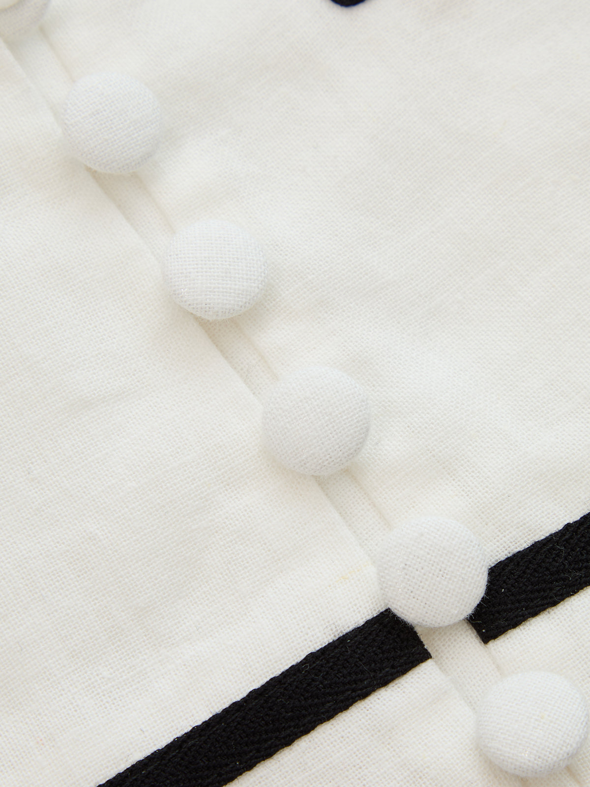 Enhanced Contrast Trim Cotton Linen Two Piece Pants Set for Women