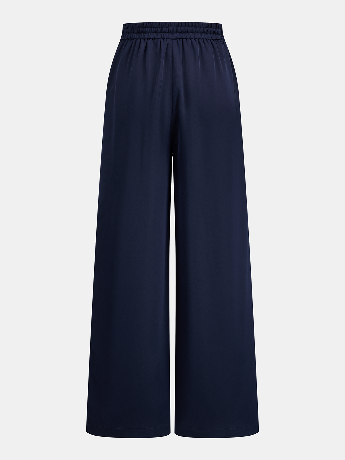 Satin Drape Neck Top & Drawstring Pants Set for Elegant Evenings