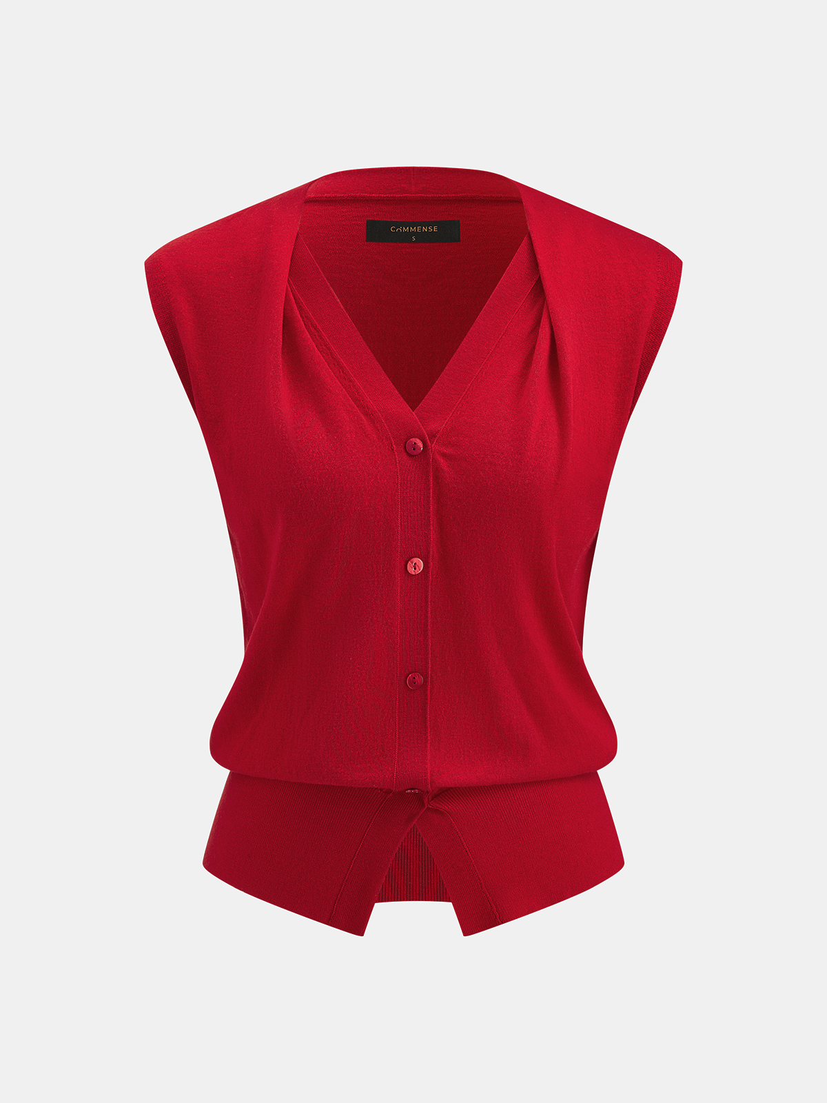 Wool Blend Sleeveless V-Neck Cardigan for Layering Essentials
