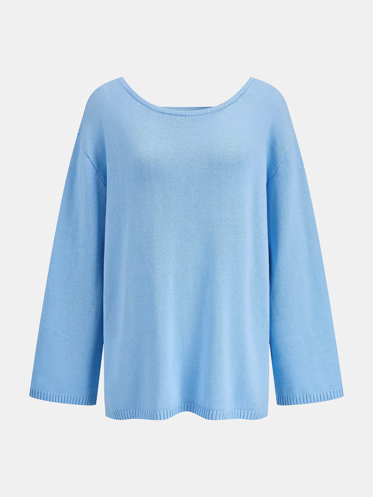 Loose Backless Long Sleeve Sweater for Women Casual Fall Fashion