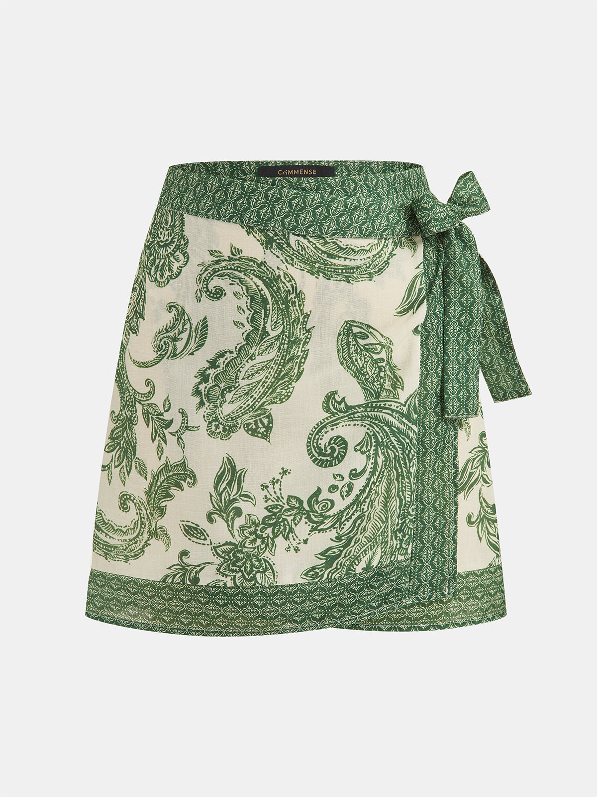 Paisley Print Wrap Skirt Lightweight Summer Style