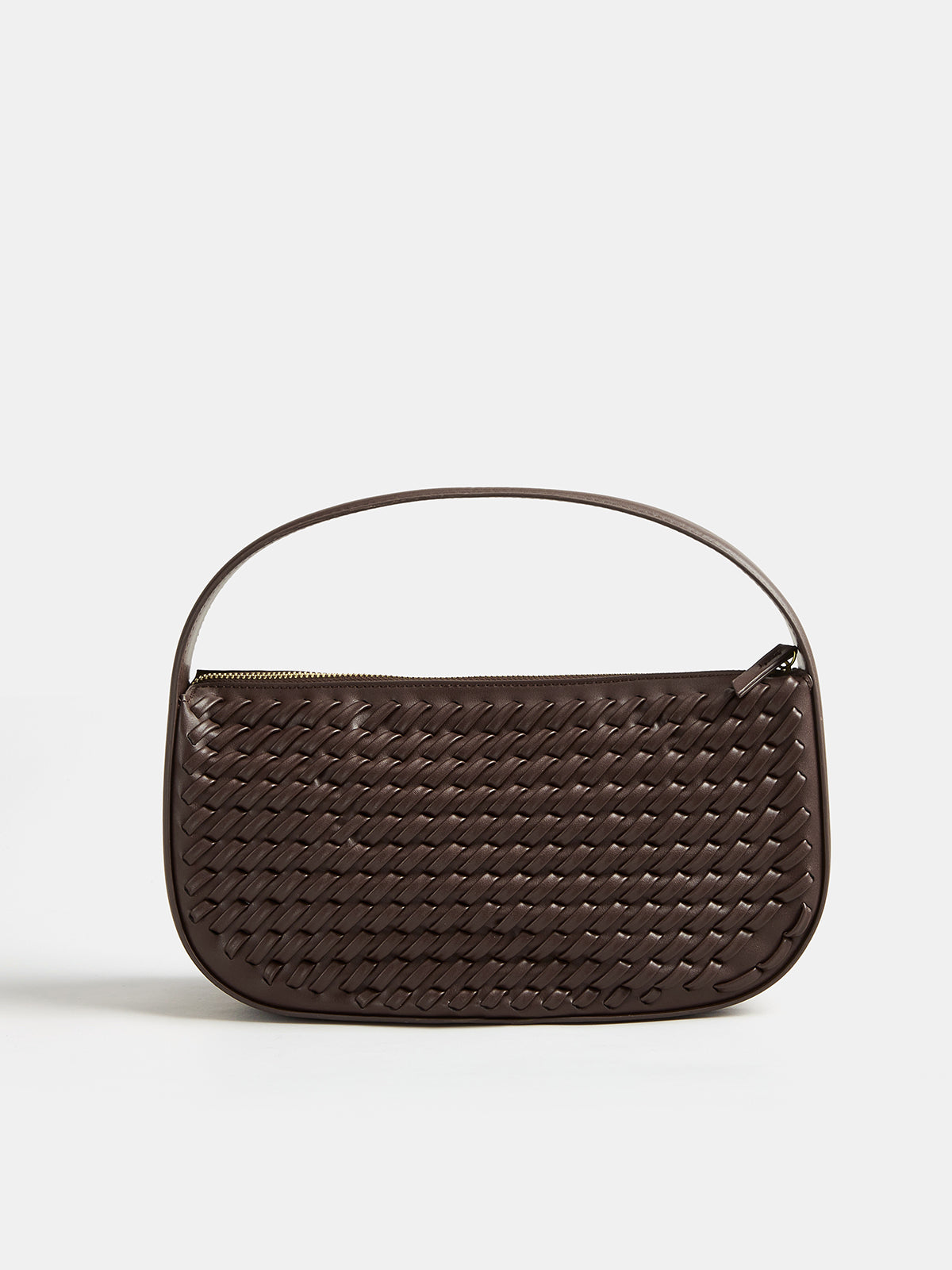 Woven PU Oval Shoulder Bag Classic Elegant Design Women's Fashion