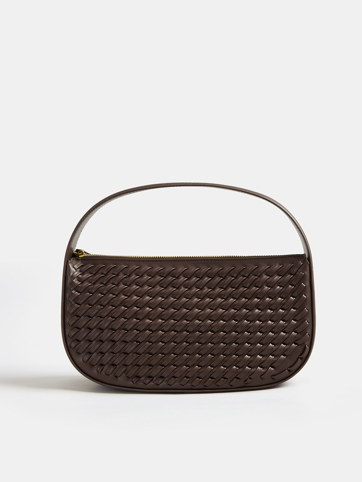 Woven PU Oval Shoulder Bag Classic Elegant Design Women's Fashion