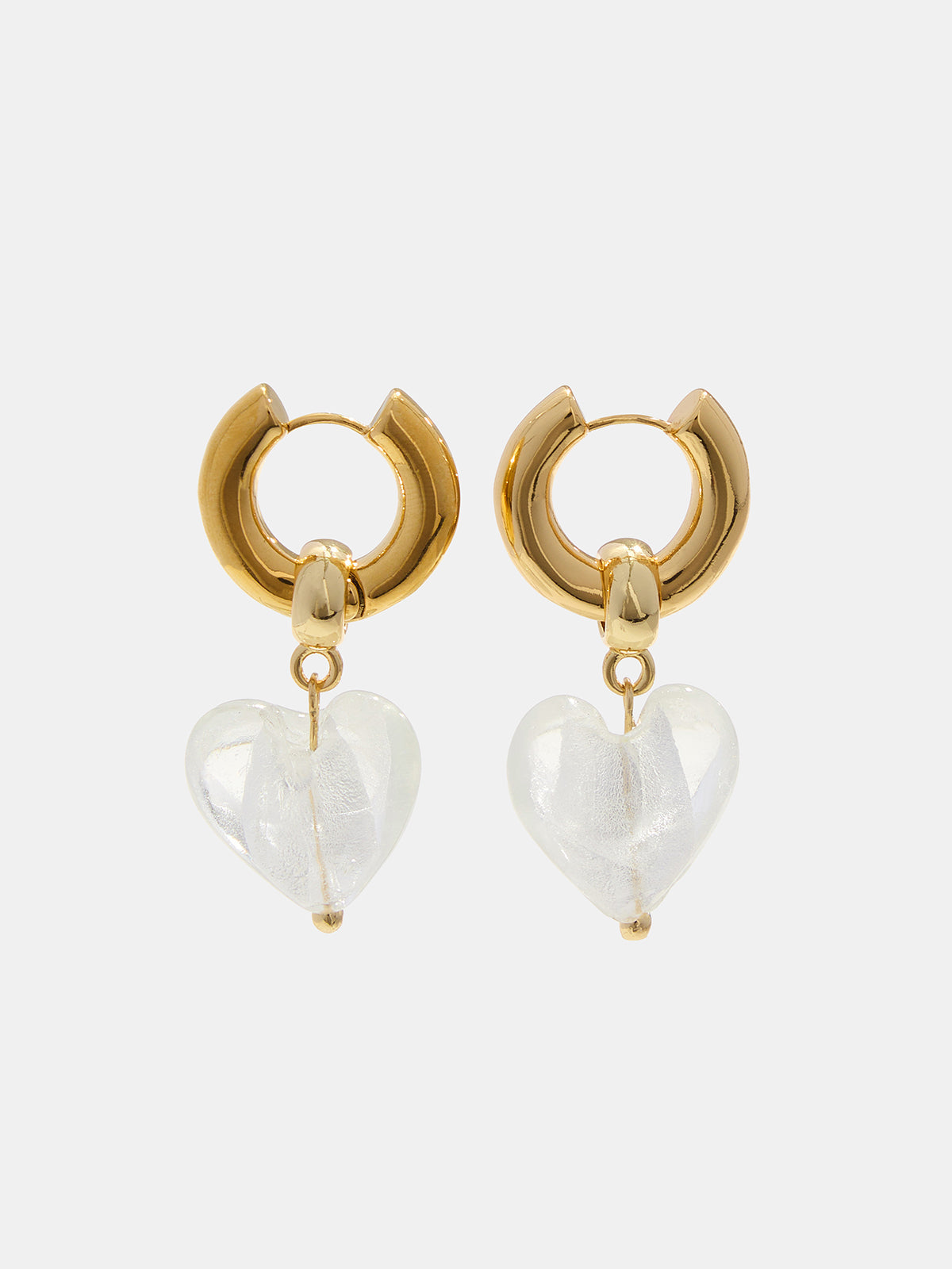 Heart Drop Hoop Earrings for Women Stylish Everyday Wear