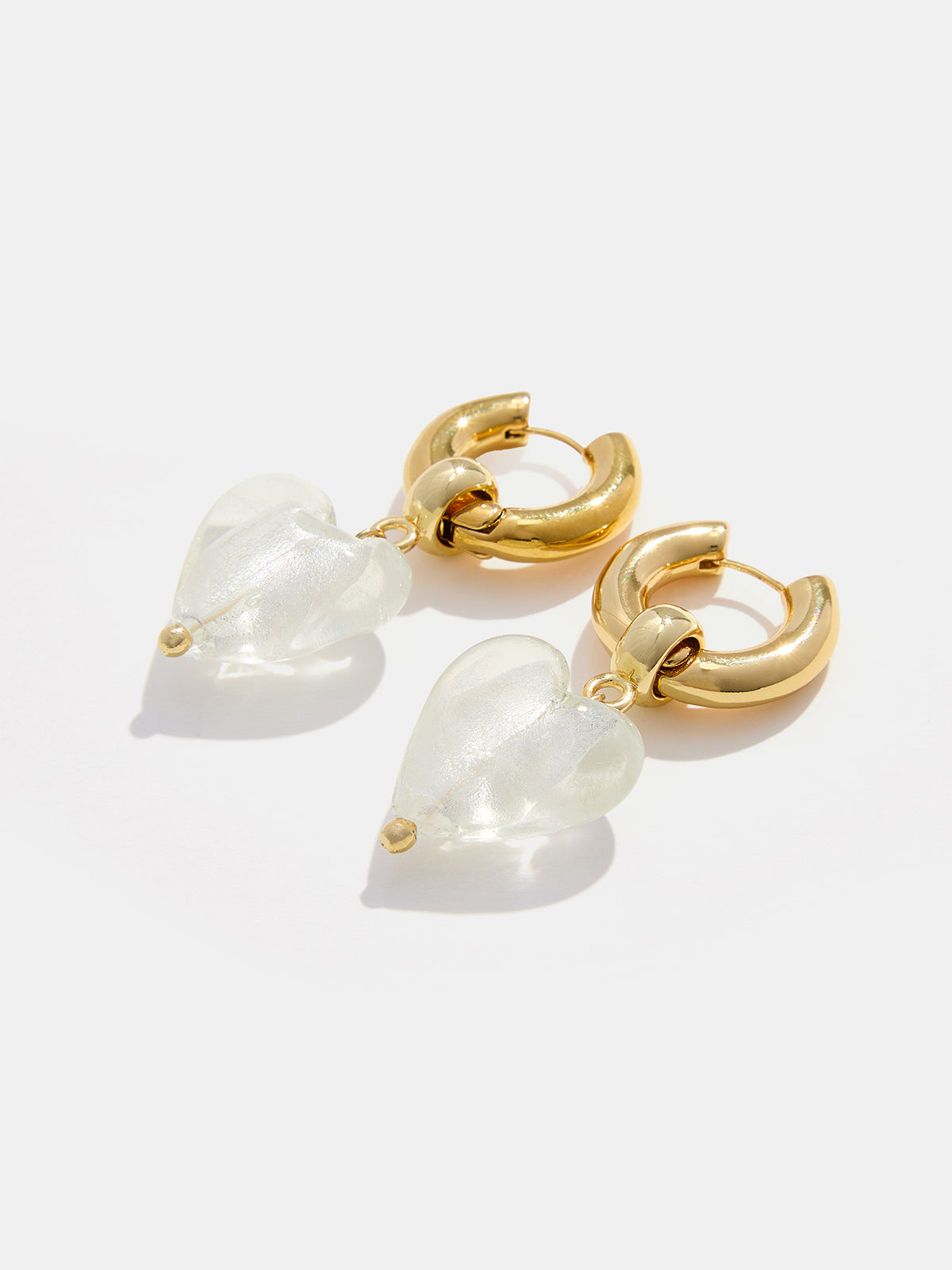 Heart Drop Hoop Earrings for Women Stylish Everyday Wear