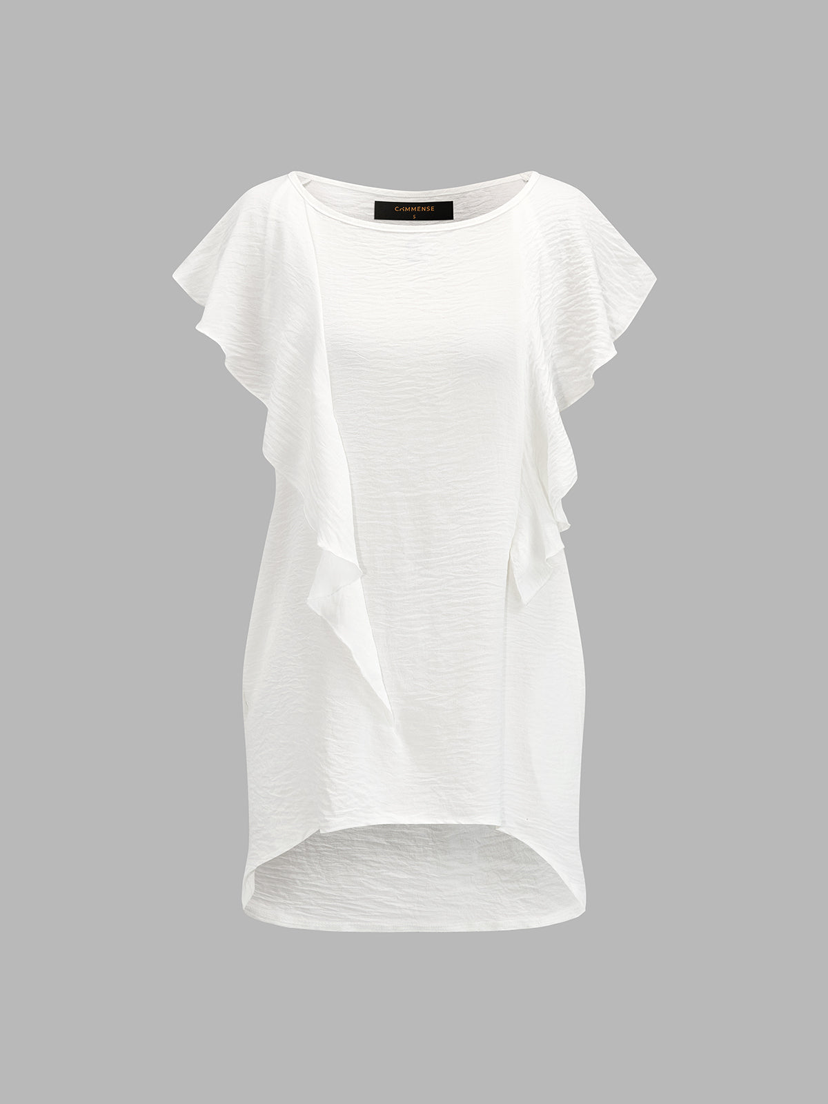 Ruffle Textured Fabric Loose Mini Dress for Casual Summer Wear