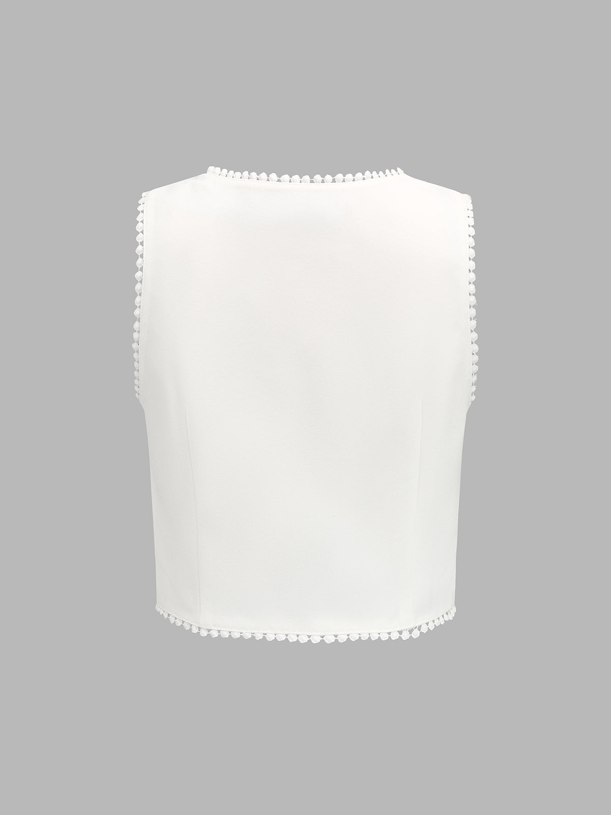 "Lace Trim Square Neck Vest & Shorts Set with Comfort Fit"