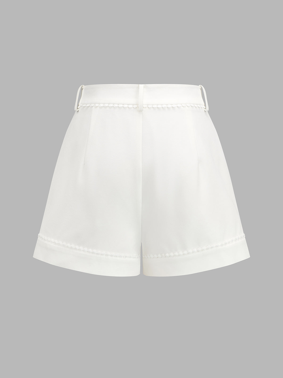 "Lace Trim Square Neck Vest & Shorts Set with Comfort Fit"