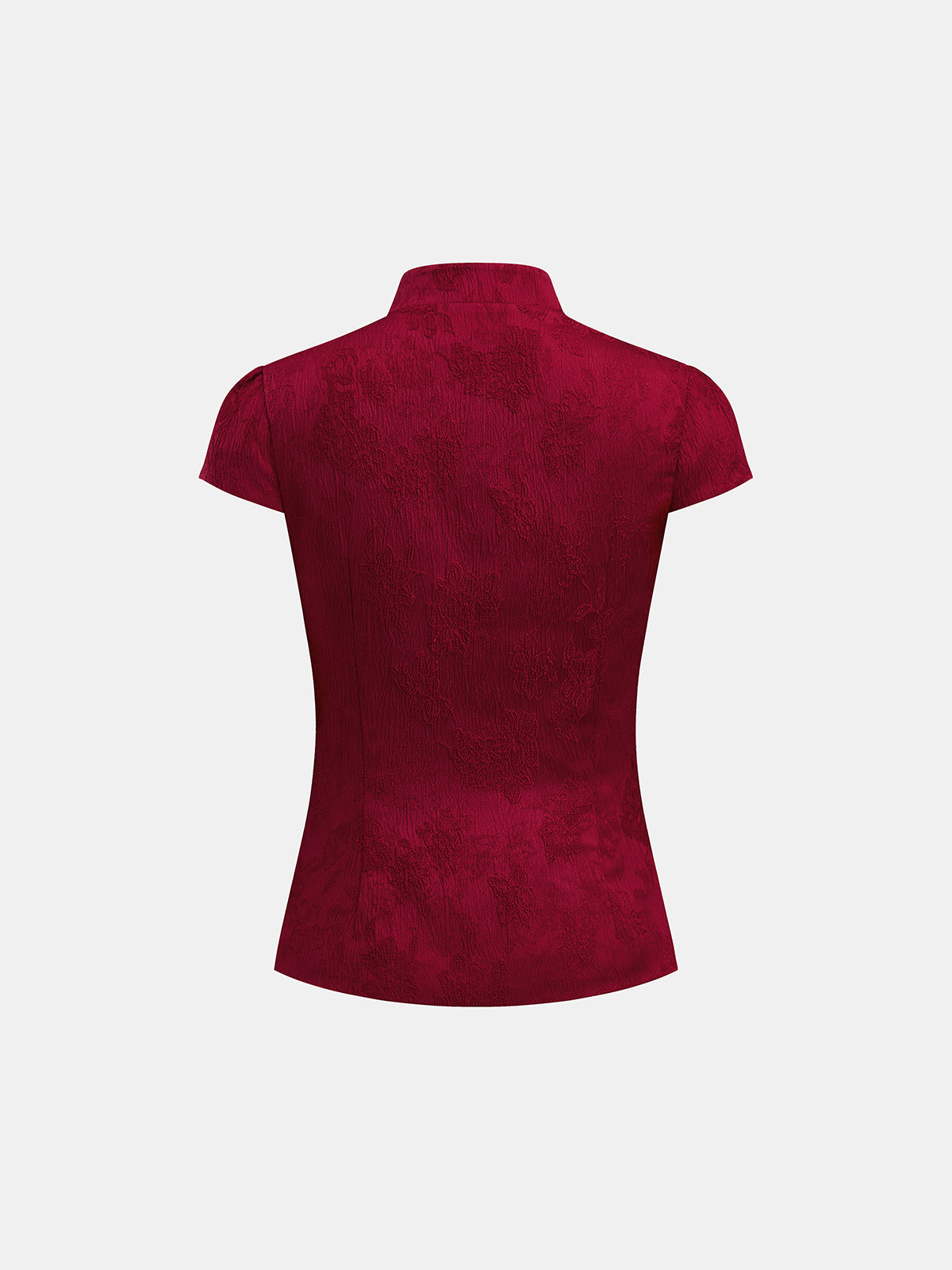 Frog Button Jacquard Cheongsam Top Traditional Chinese Style