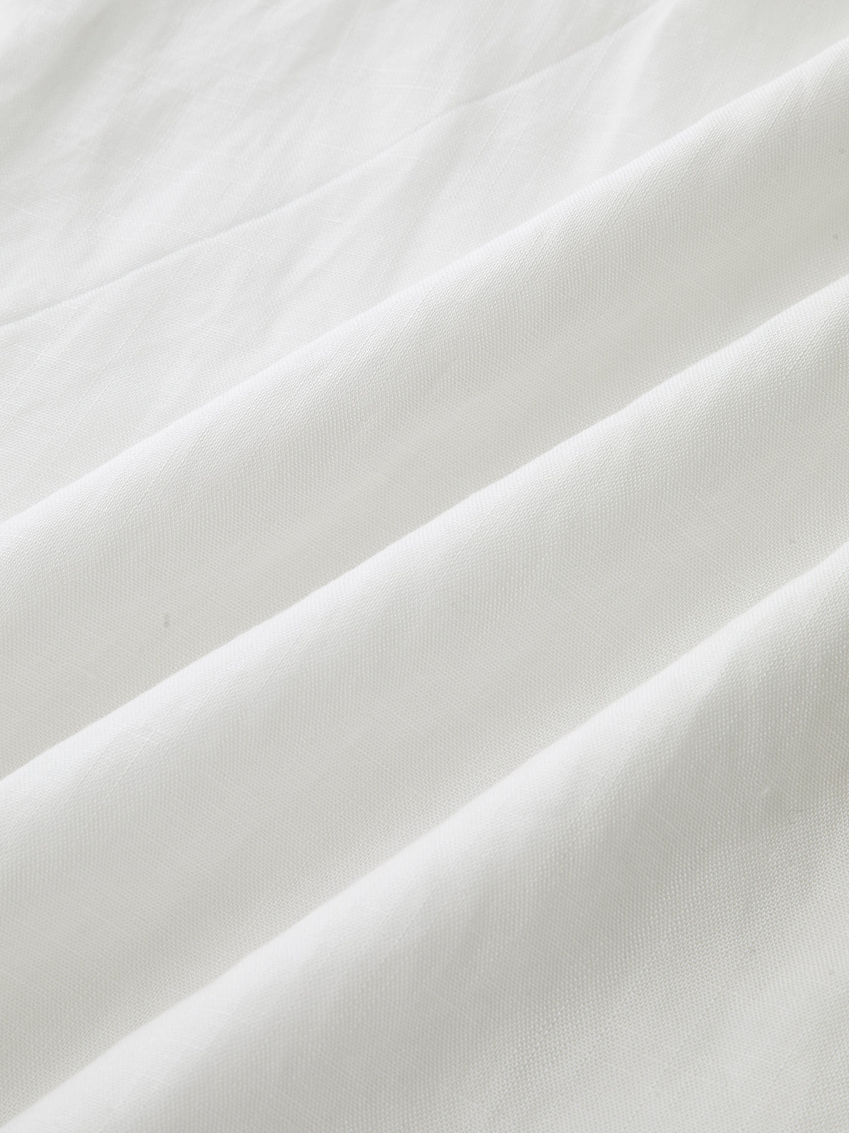 Circle Hollow Linen Blend Midi Dress with Ruffle Detail