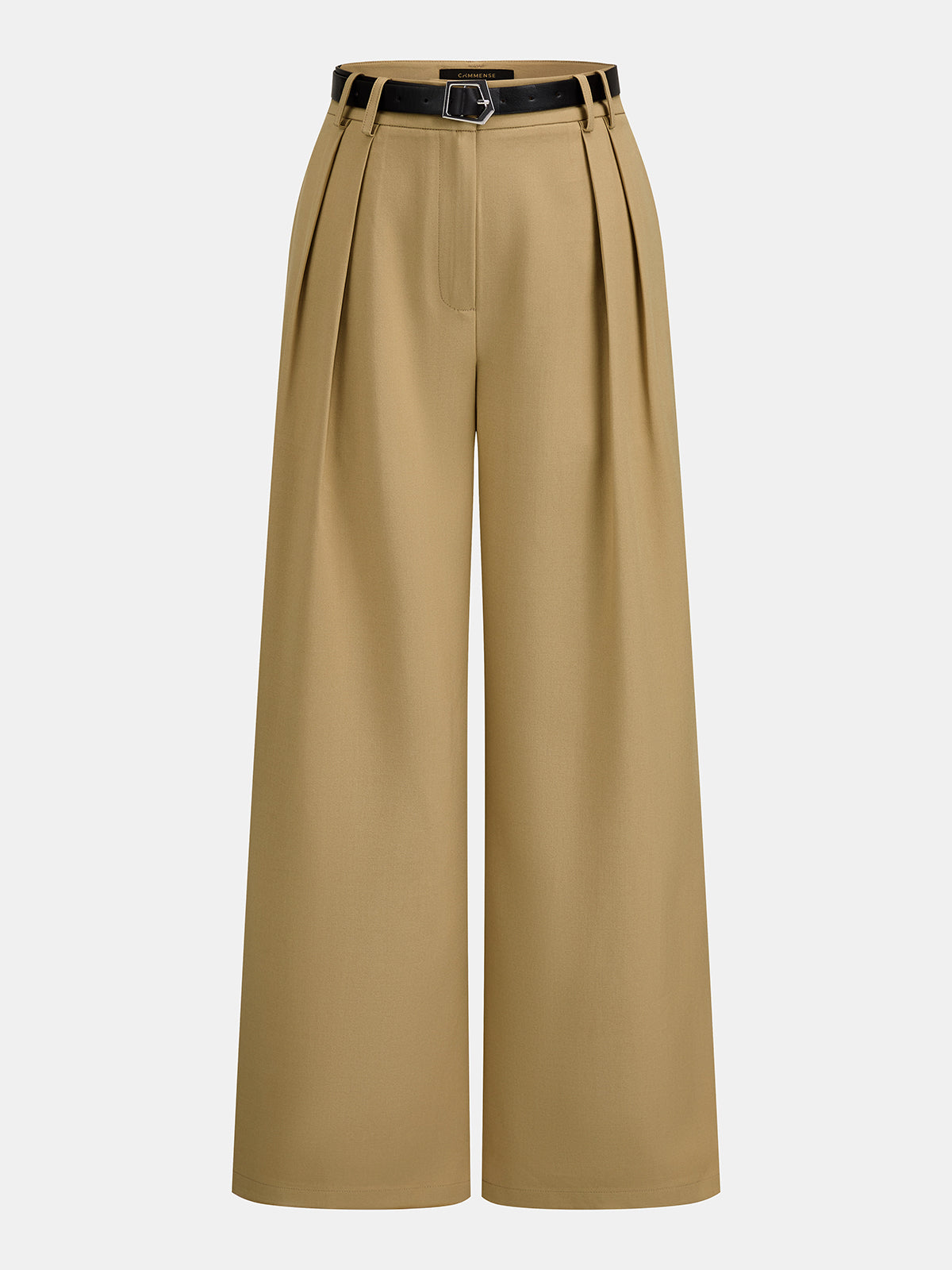Trench Belted Blouse & Pleated Pants Set for Women Comfort Fit