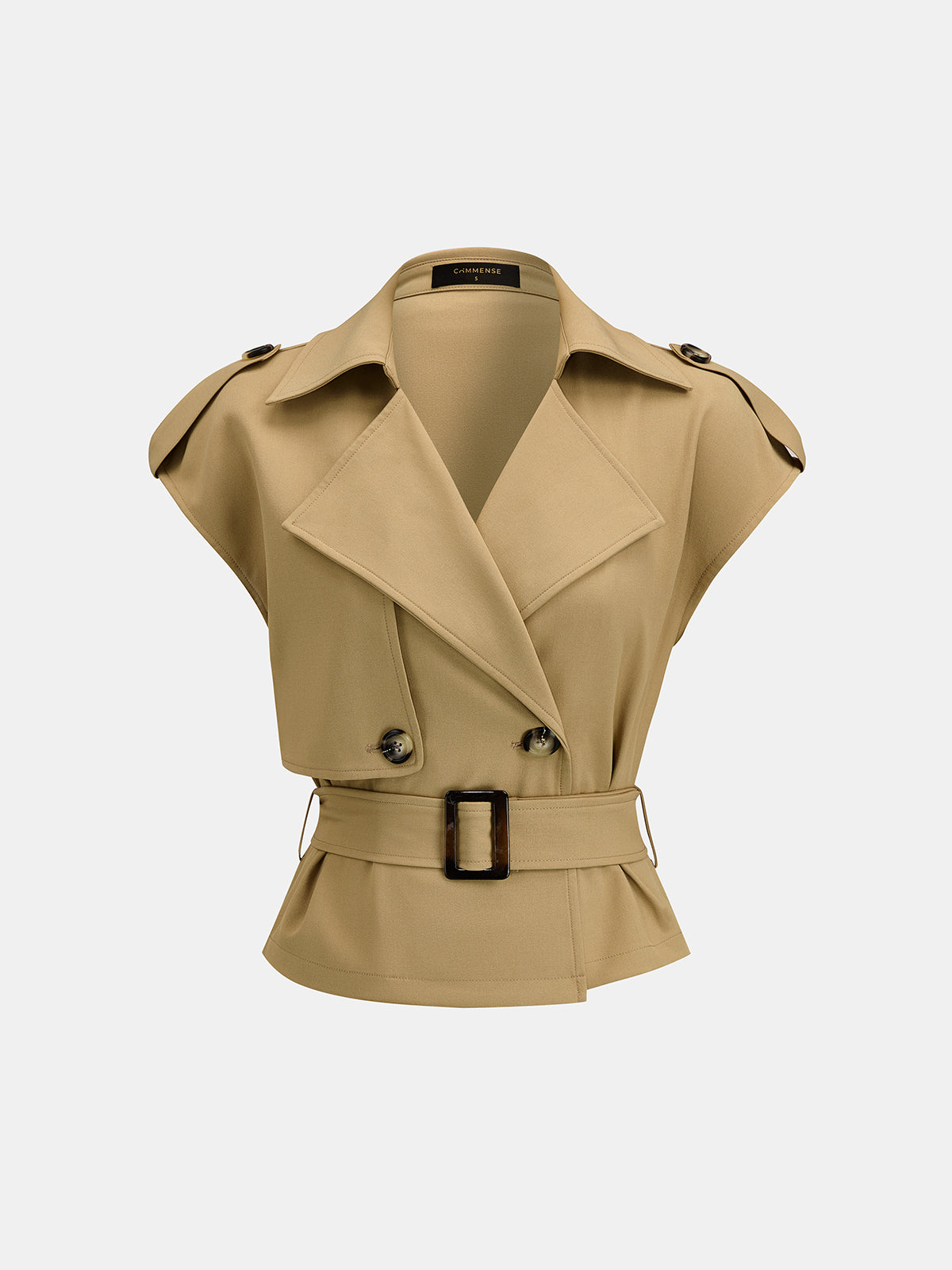 Trench Belted Blouse & Pleated Pants Set for Women Comfort Fit
