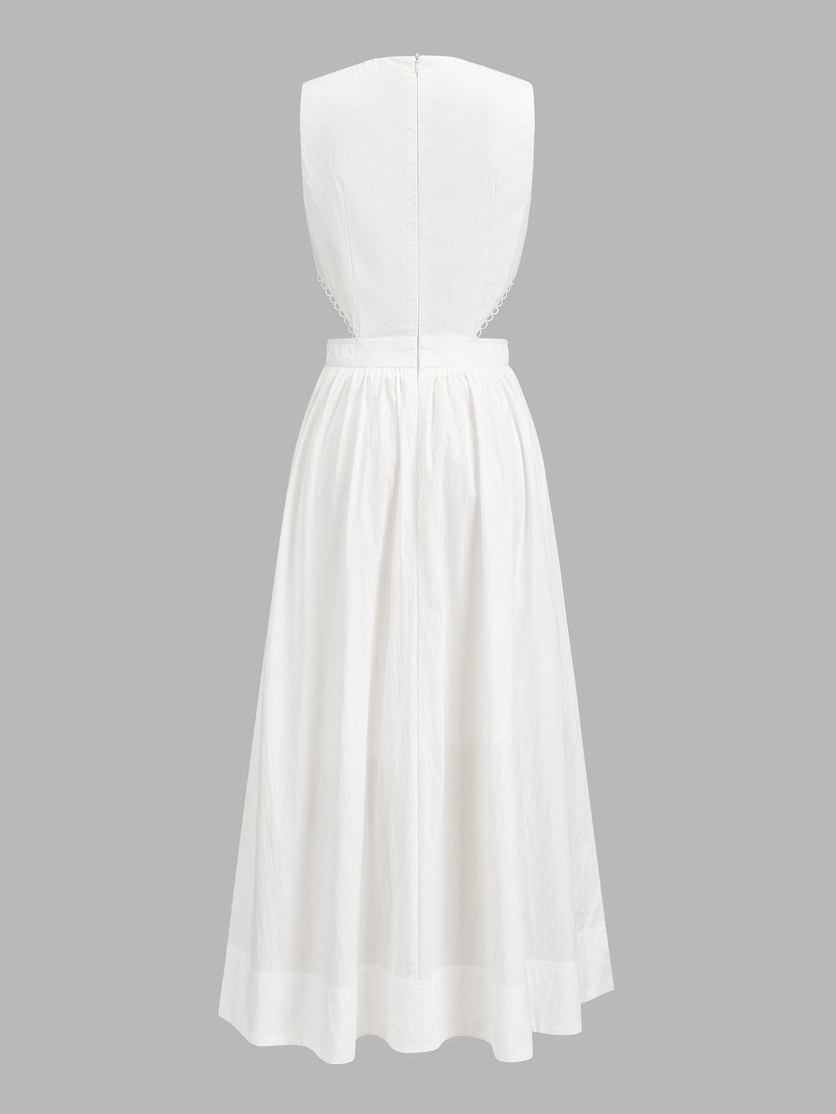 Sleeveless Cutout Waist Maxi Dress for Women, Elegant Full-Length Evening Gown