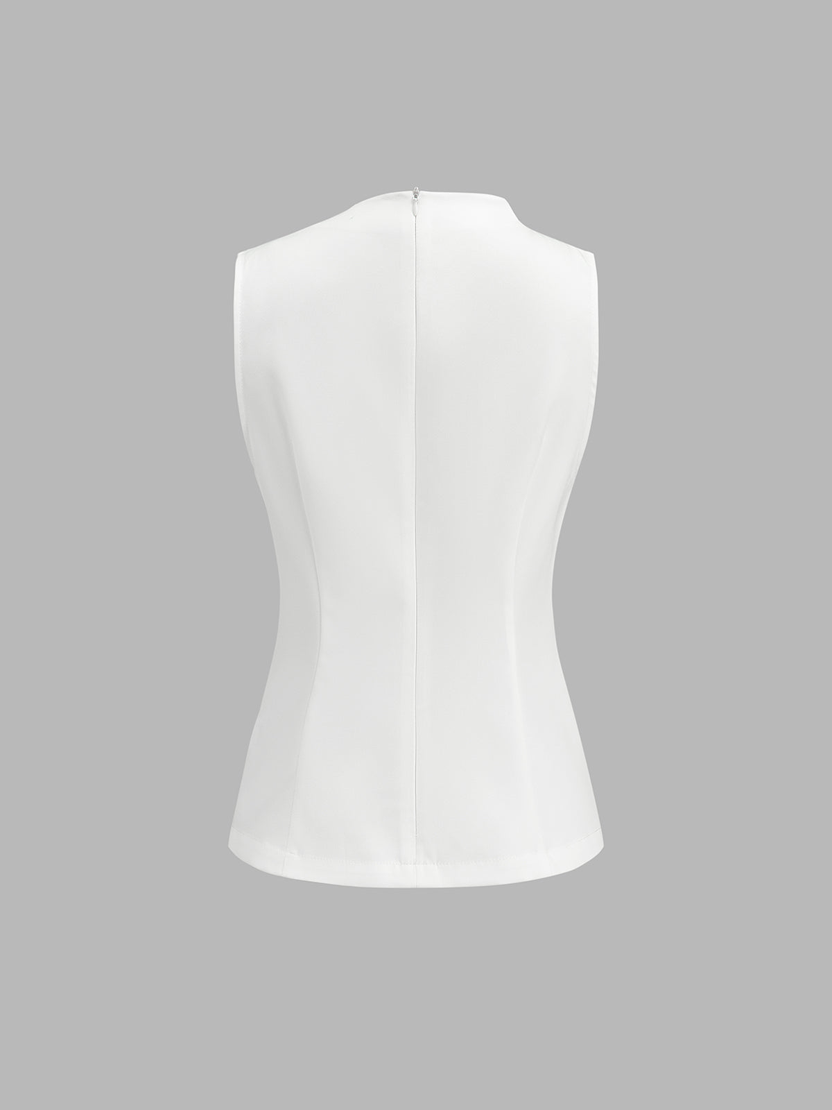 Metal Detail Sleeveless Flowy Blouse for Women Elegant Casual Wear