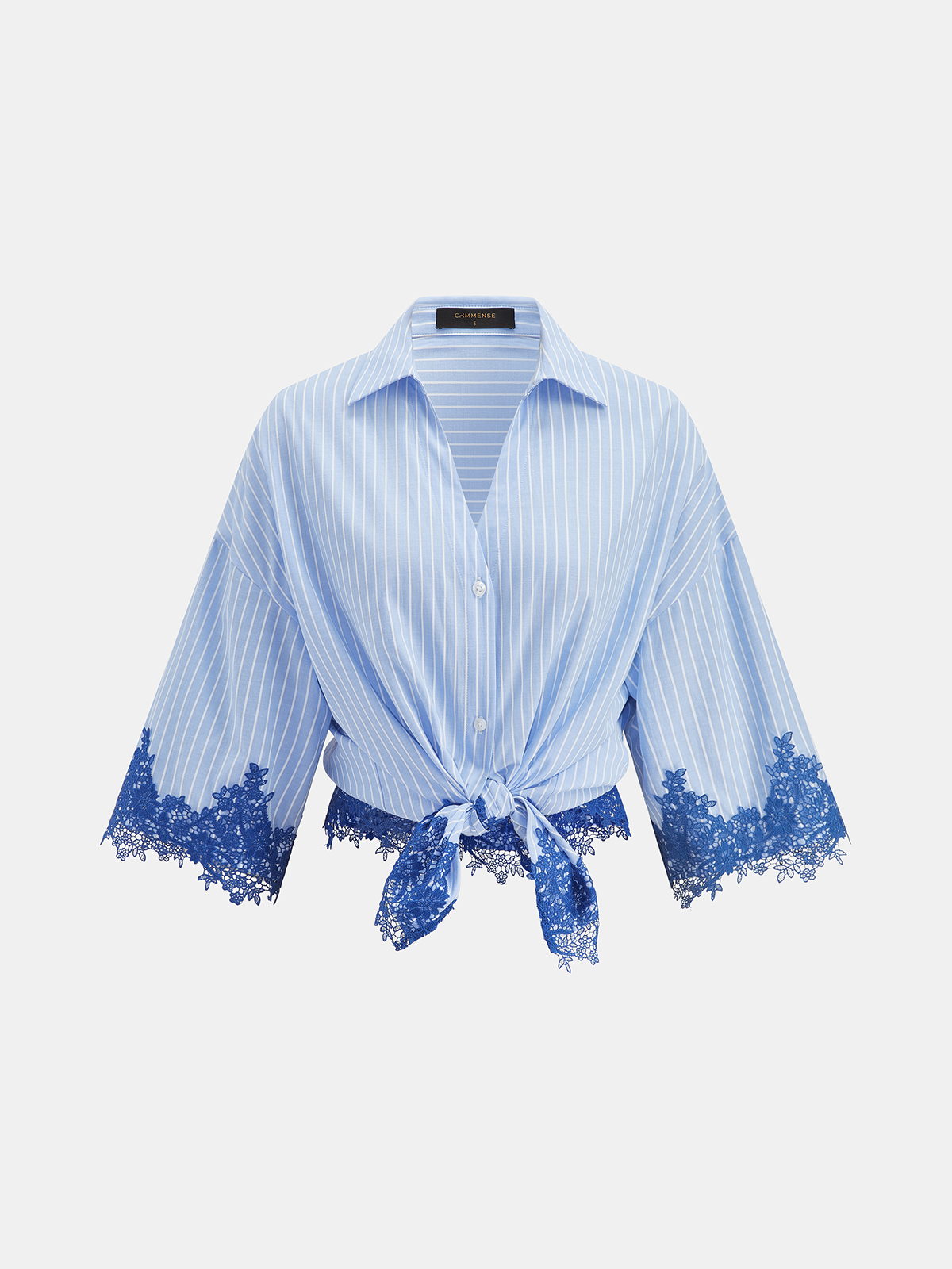 Lace Trim Striped Two Piece Shorts Set for Women Casual Summer