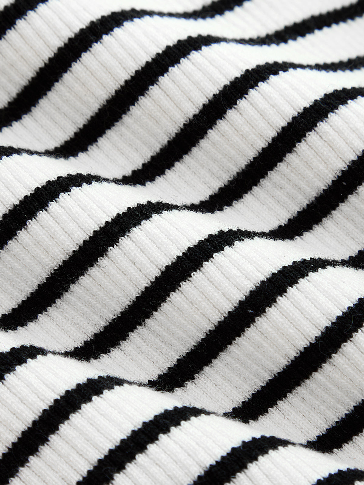 Striped Off Shoulder Rib Knit Top Comfortable Fitted Casual Style