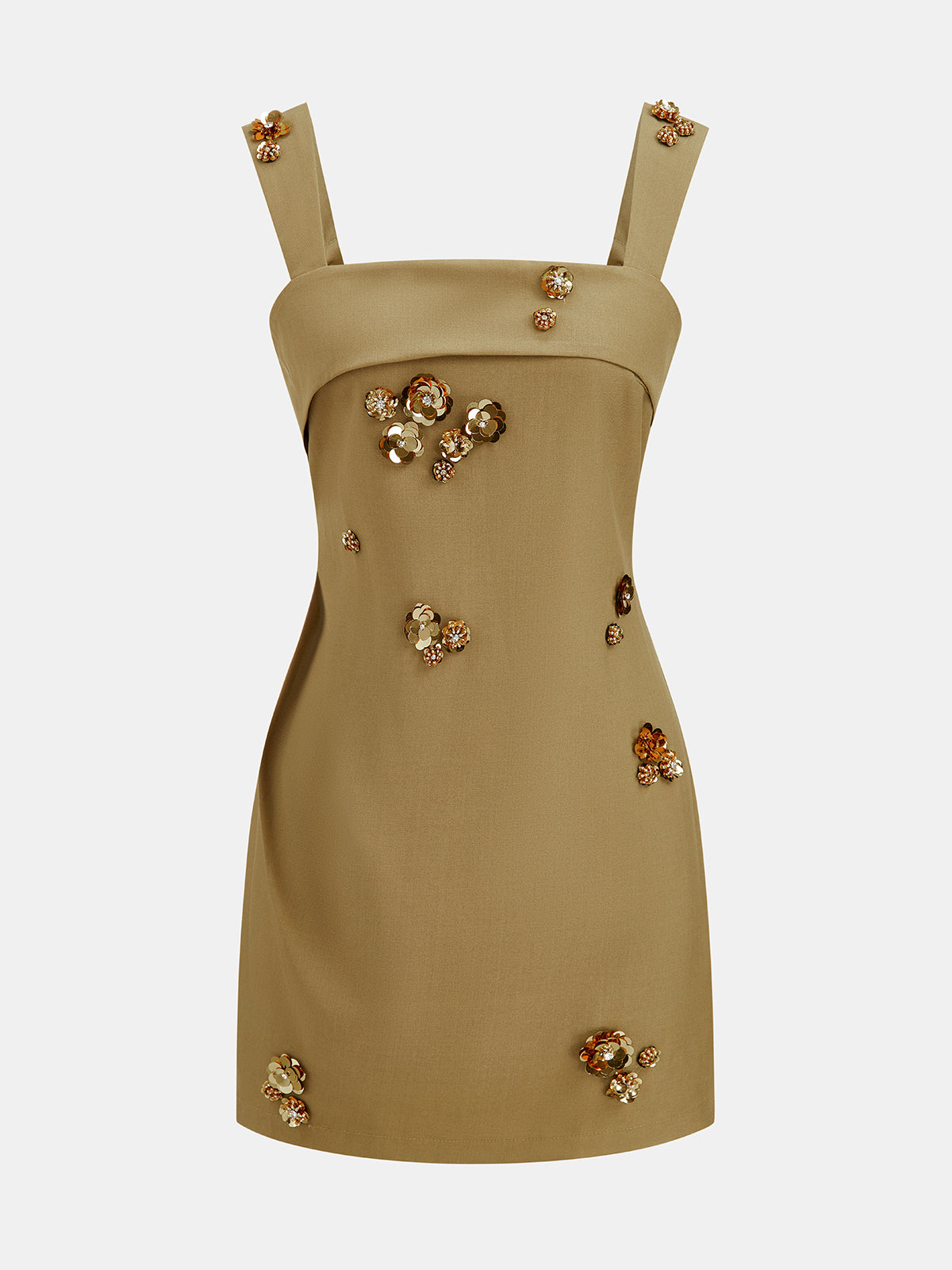 3D Sequin Flower Mini Dress for Evening Party Events