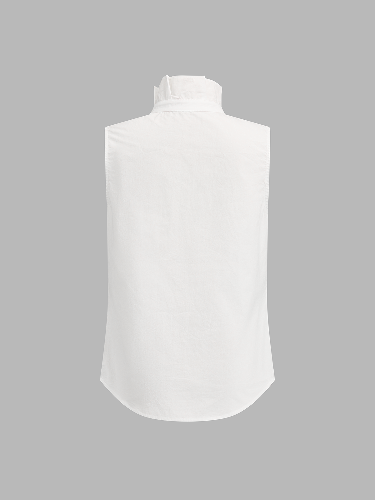 Ruffle Collar Sleeveless Button Blouse Women's Elegant Top