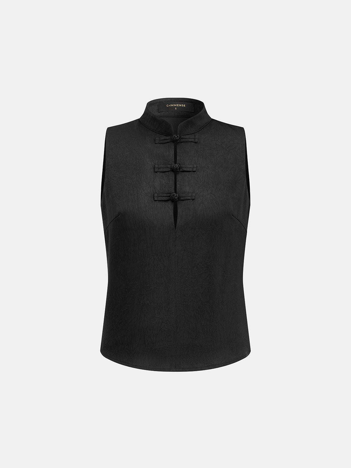 Frog Button Jacquard Vest & Pants Set for Traditional Events