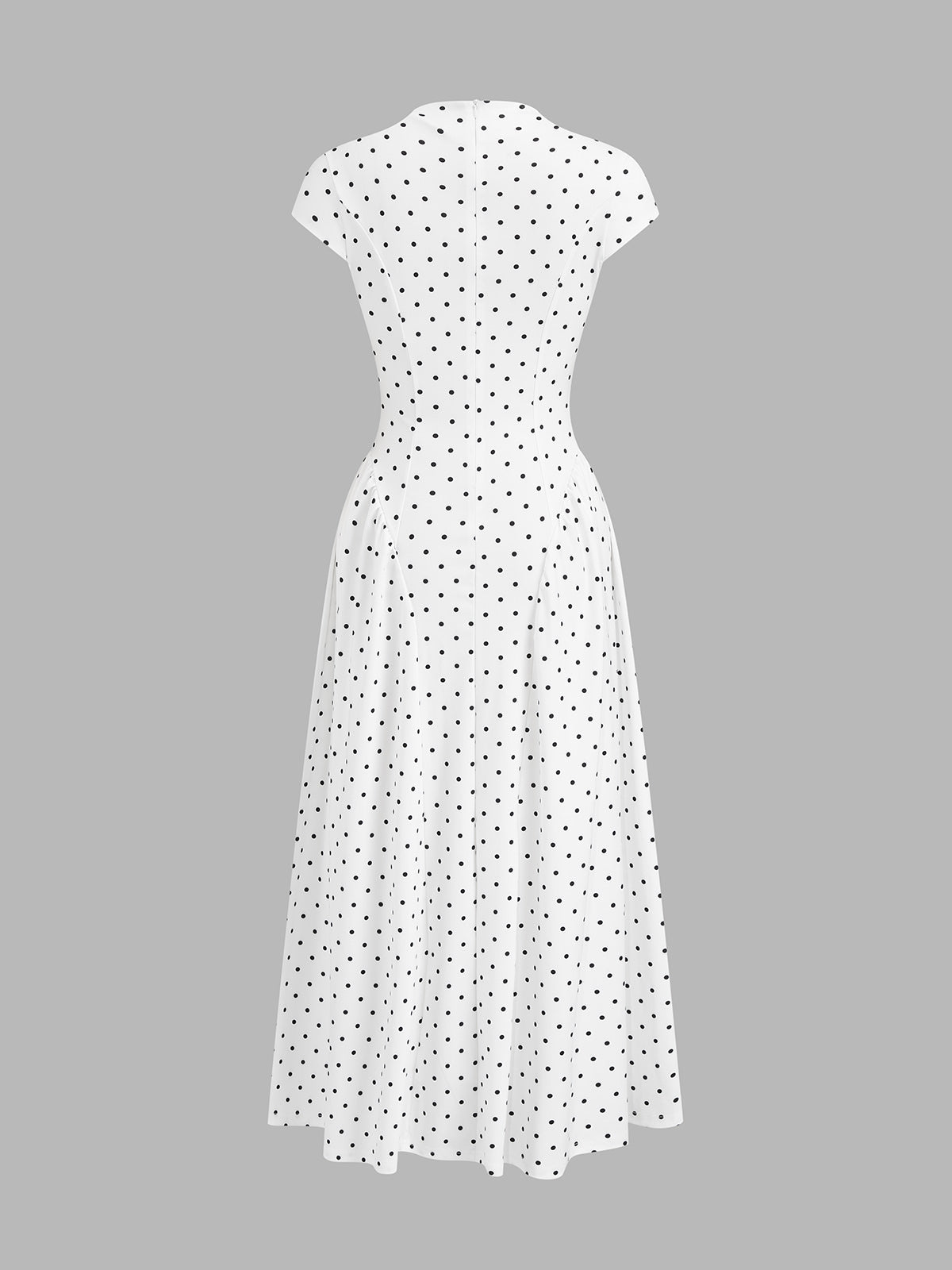 Cap Sleeve Polka Dot Fit Flare Maxi Dress for Women Casual Summer
