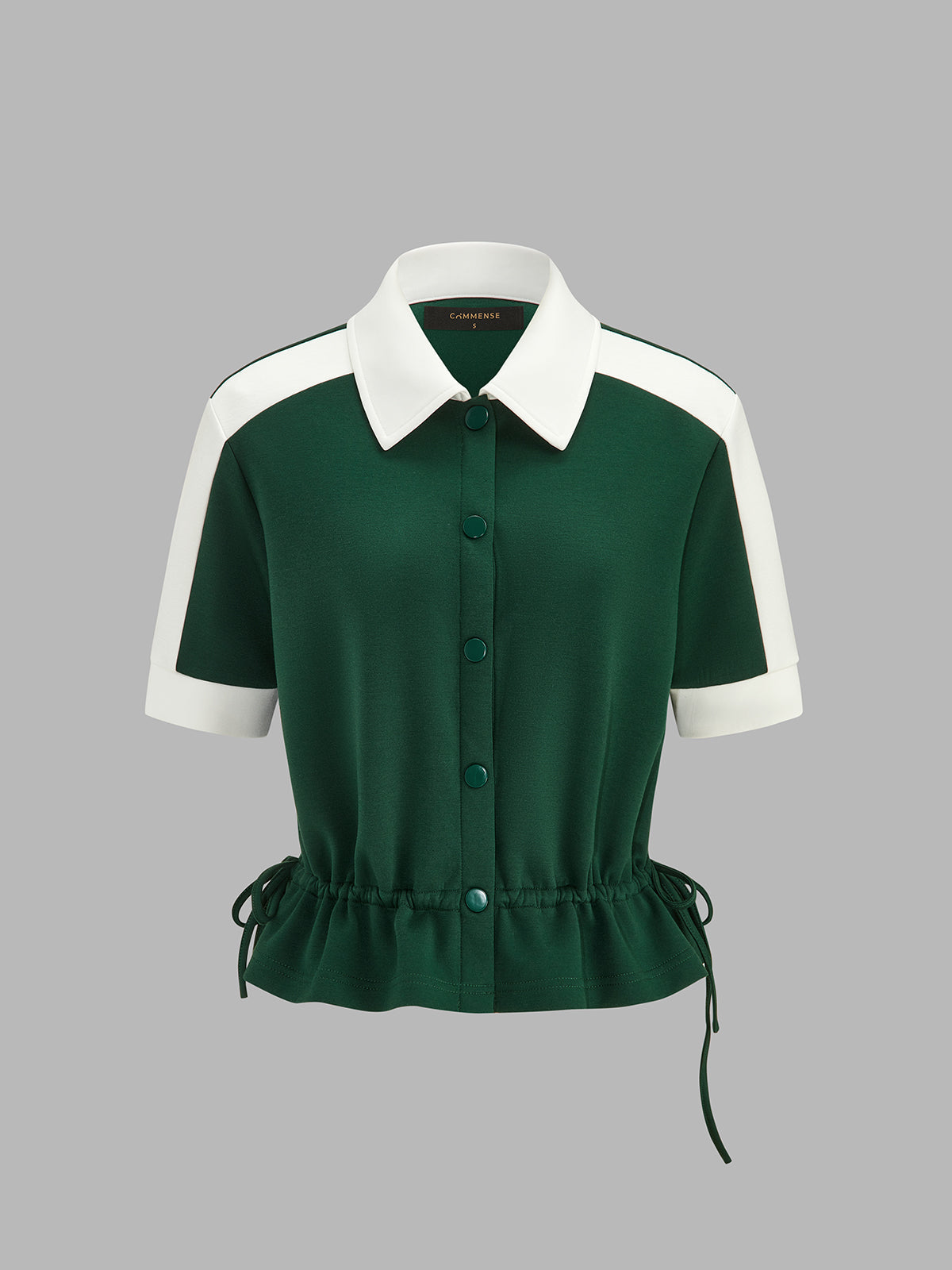 Contrast Trim Polo Lounge Set for Comfortable Home Wear