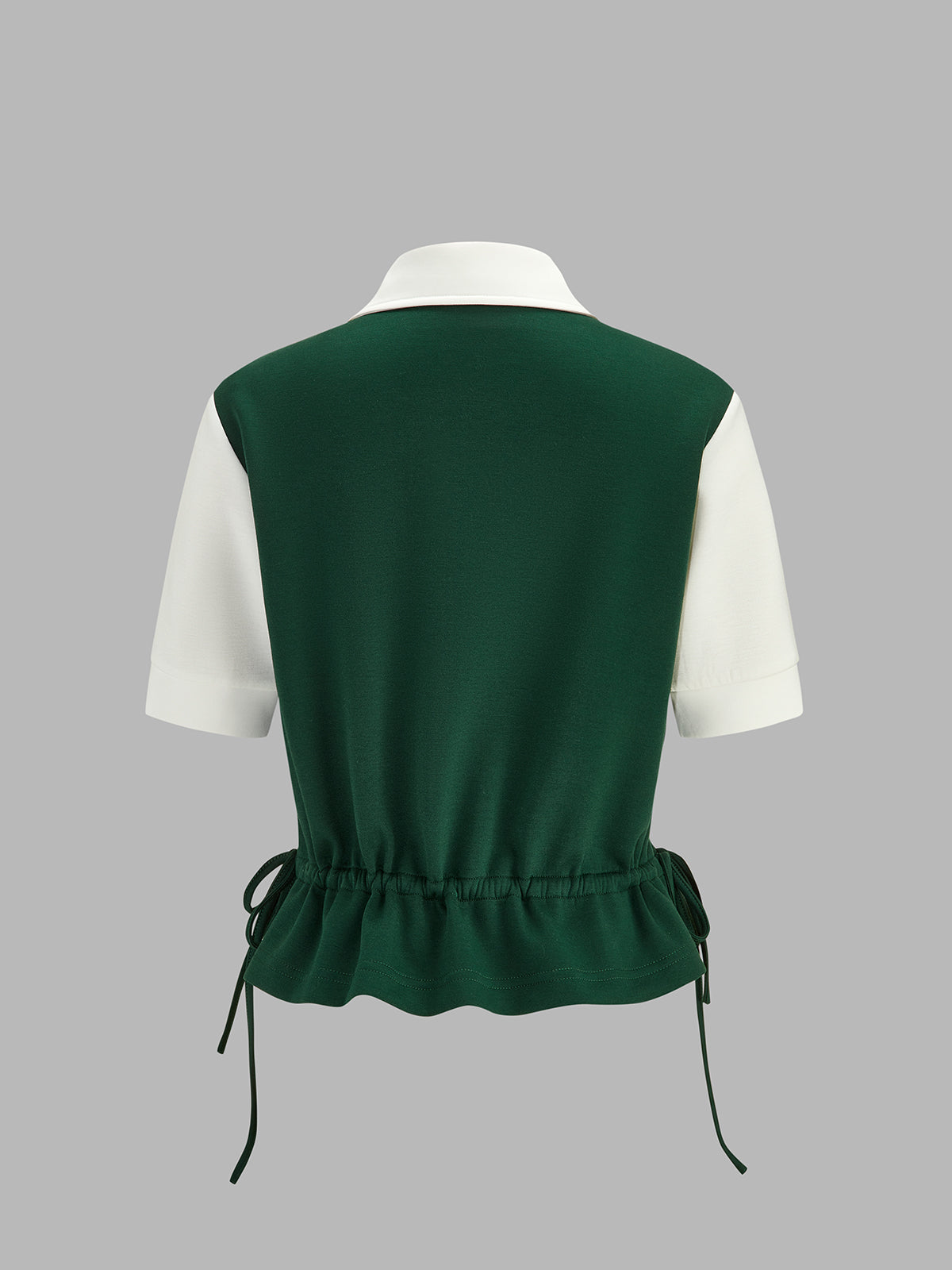 Contrast Trim Polo Lounge Set for Comfortable Home Wear