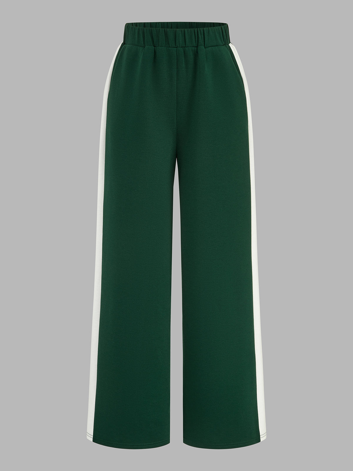 Contrast Trim Polo Lounge Set for Comfortable Home Wear