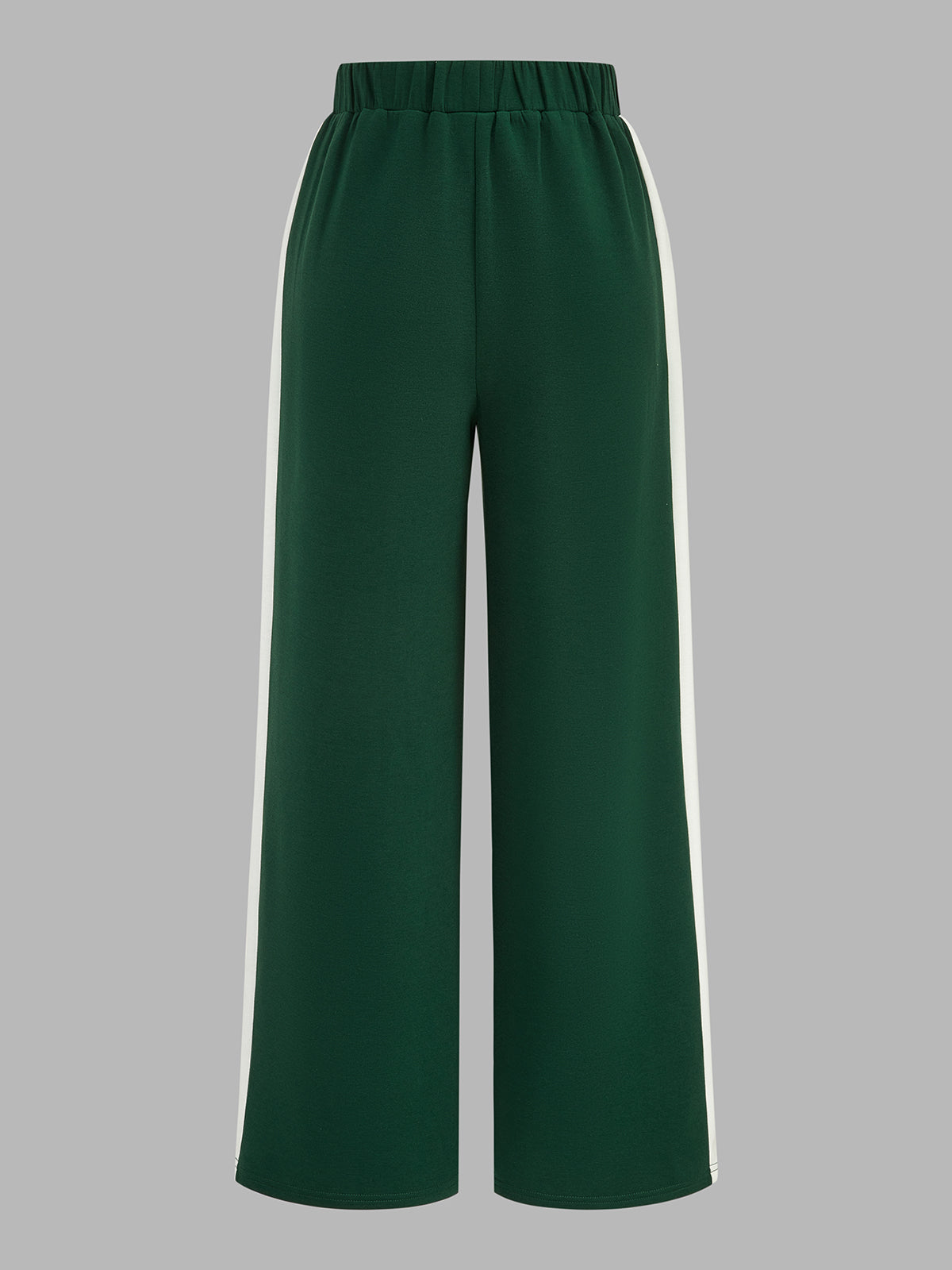 Contrast Trim Polo Lounge Set for Comfortable Home Wear