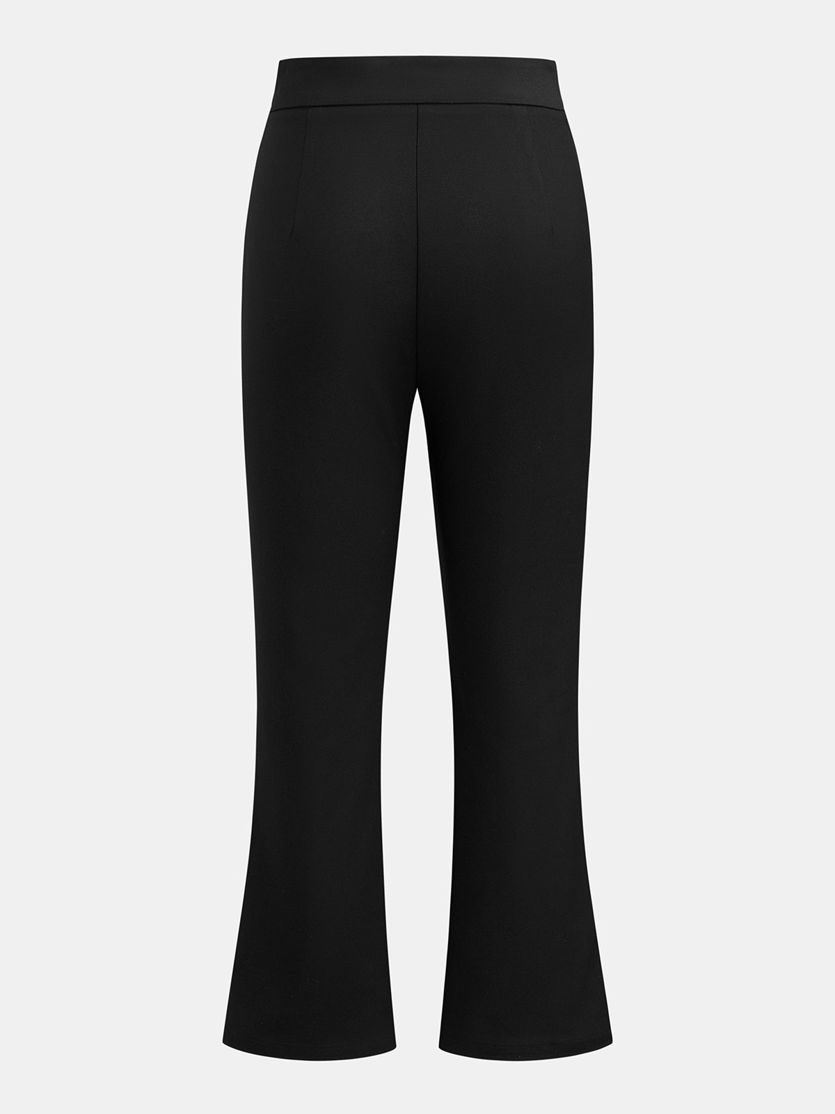 Stretchy Mid Waist Flared Capri Pants for Women Casual Wear