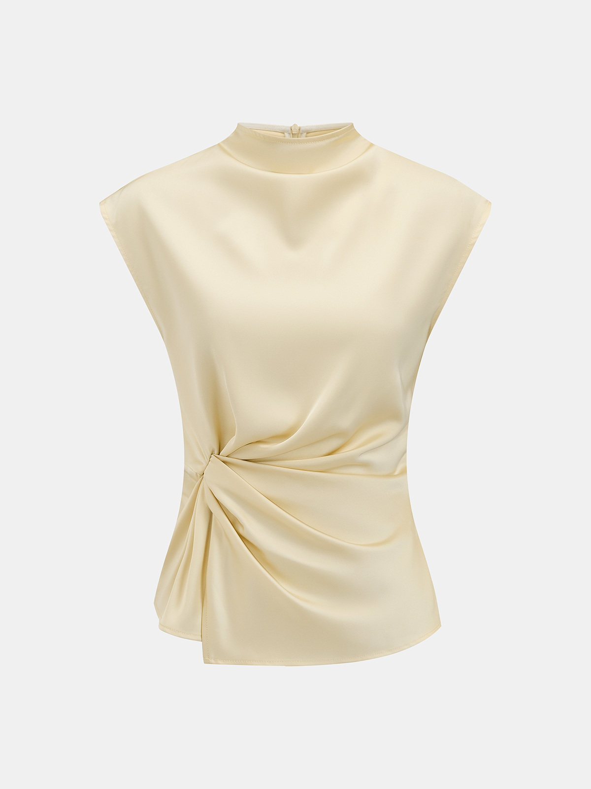 Satin Twisted Top & Wide Leg Pants Set for Elegant Evening Wear