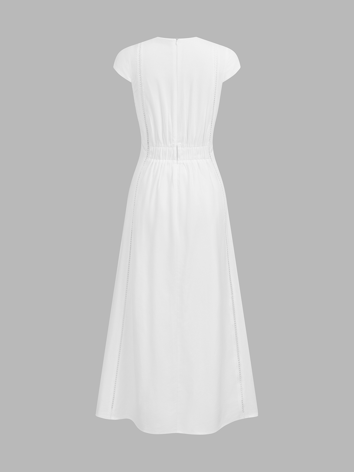Cap Sleeve V Neck Hollow Midi Dress for Women Casual Summer