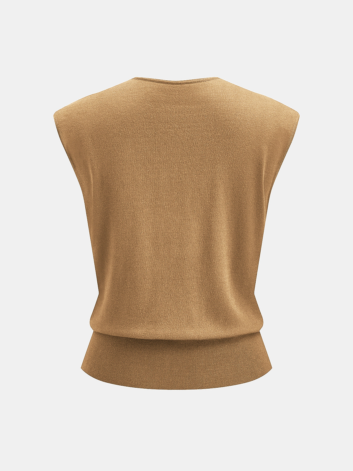 Lace Trim Contrast V Neck Sleeveless Knit Vest Fashionable Layering Casual Top