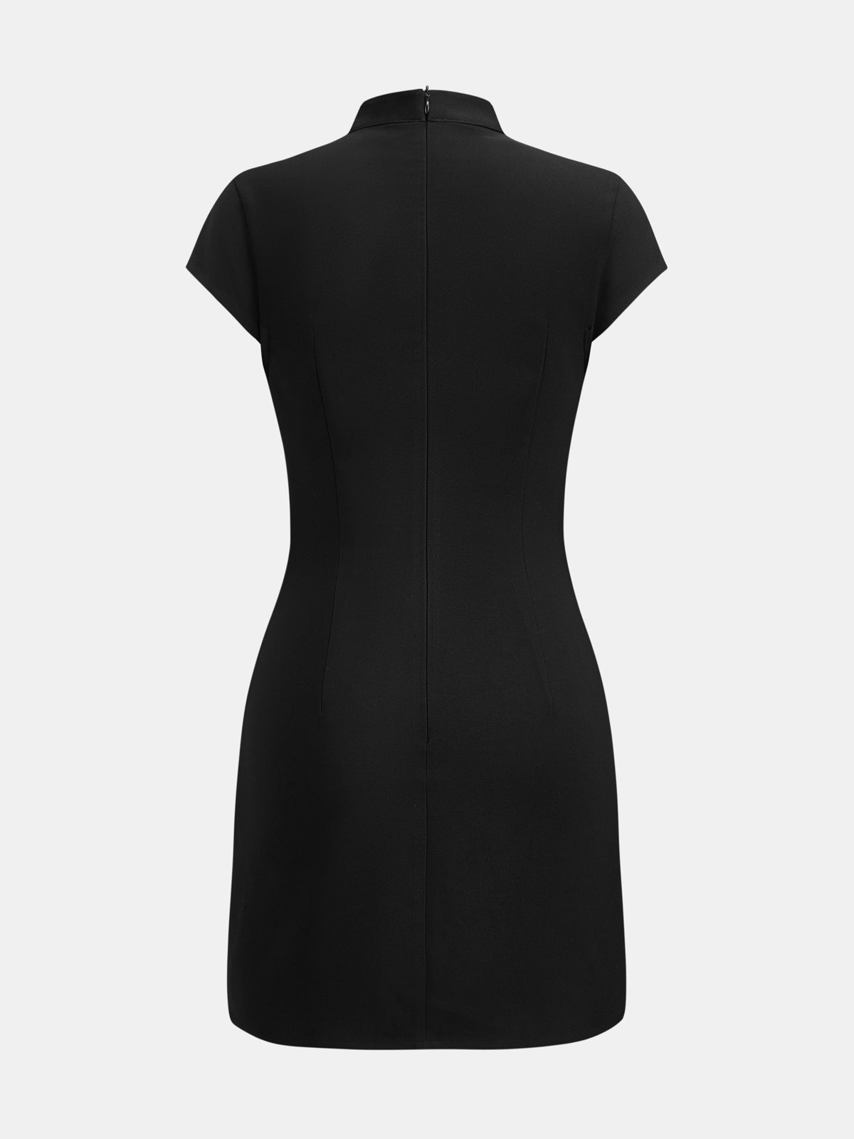 Mandarin Collar Corset Bodycon Mini Dress - Chic Trendy Evening Wear